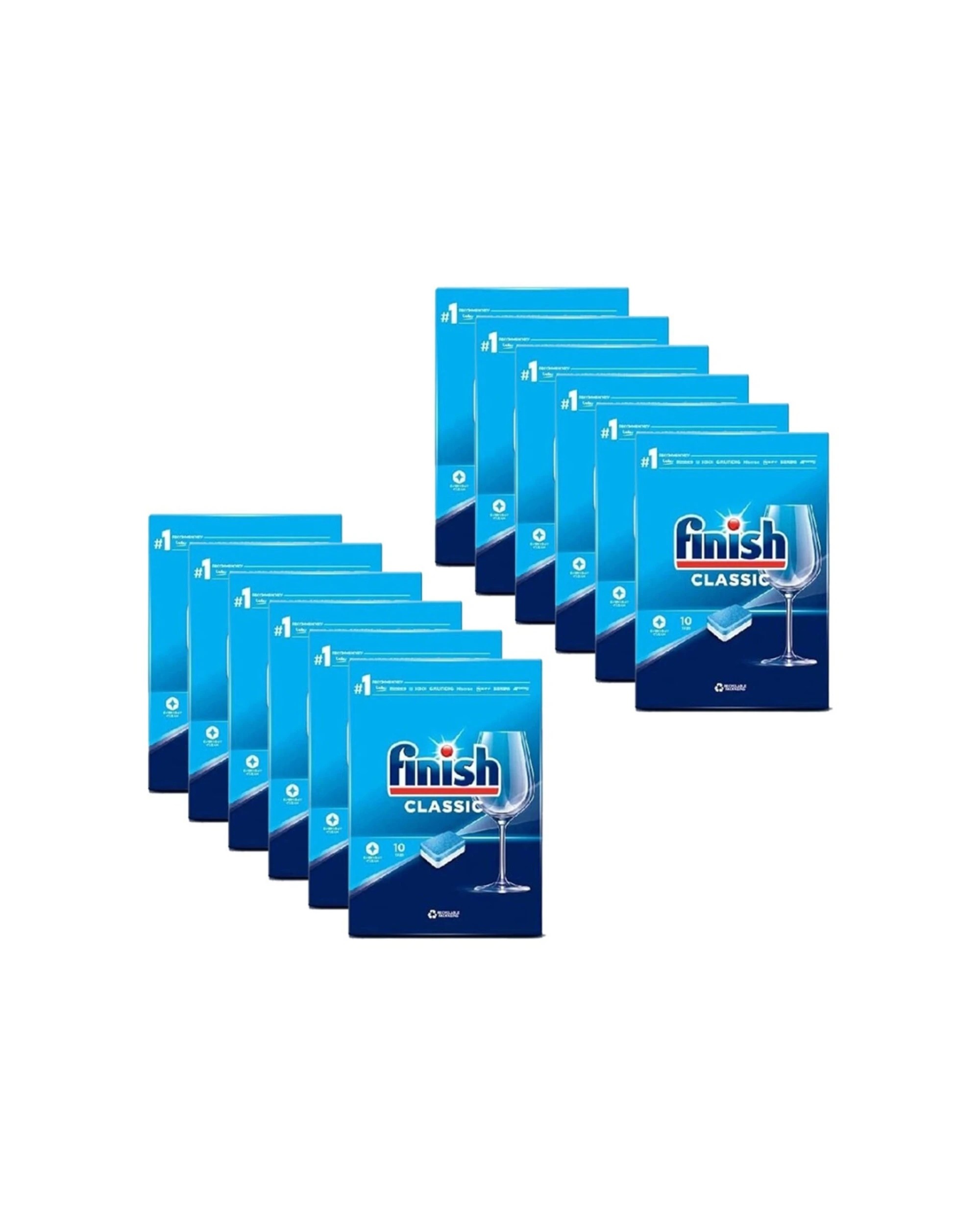 1 Finish Classic Dishwashing Tablets 12x 10pc Dishwasher Cleaner 120pc Pack, 1 of 3