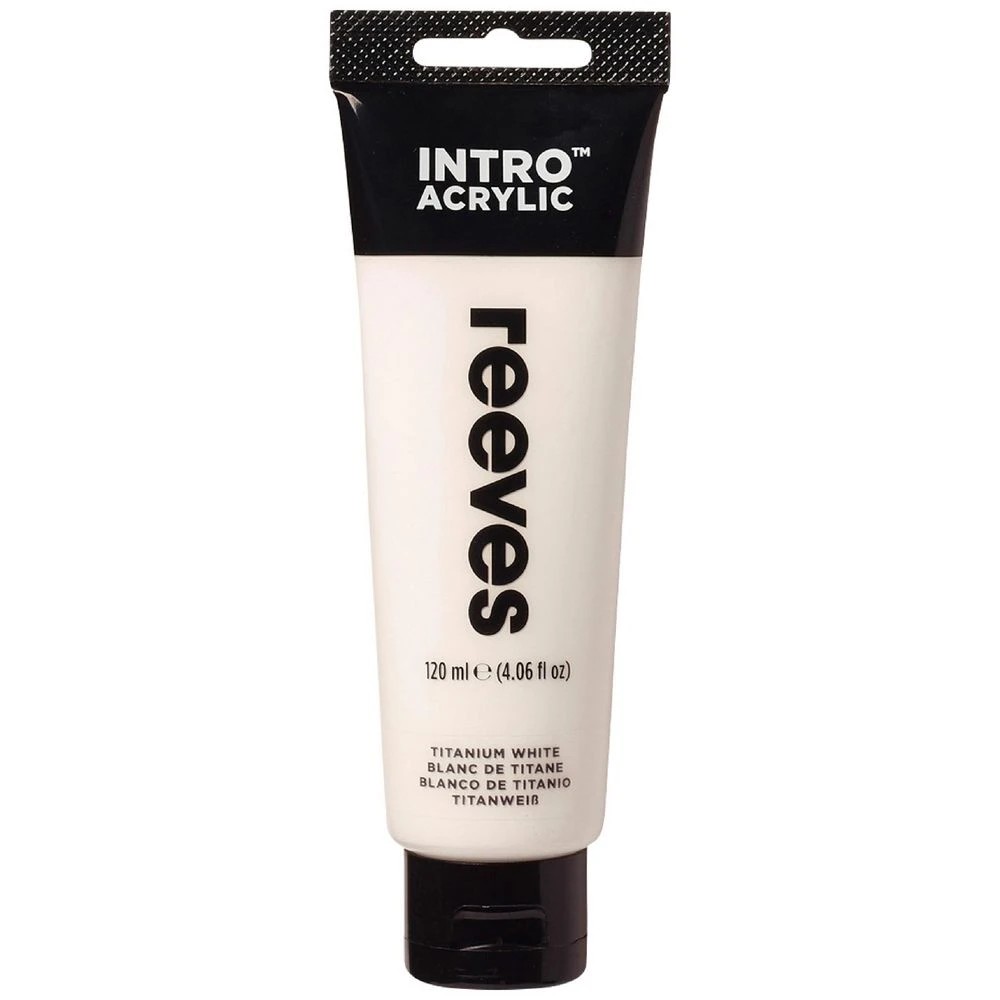 1 Reeves Intro Acrylic Paint 100mL Titanium White, 1 of 1