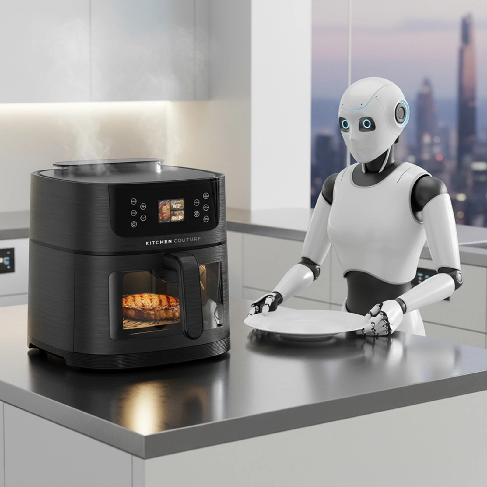 5 Kitchen Couture 8L Ai Smart Sense Ceramic Auto Cooking Air Fryer - Black, 5 of 7