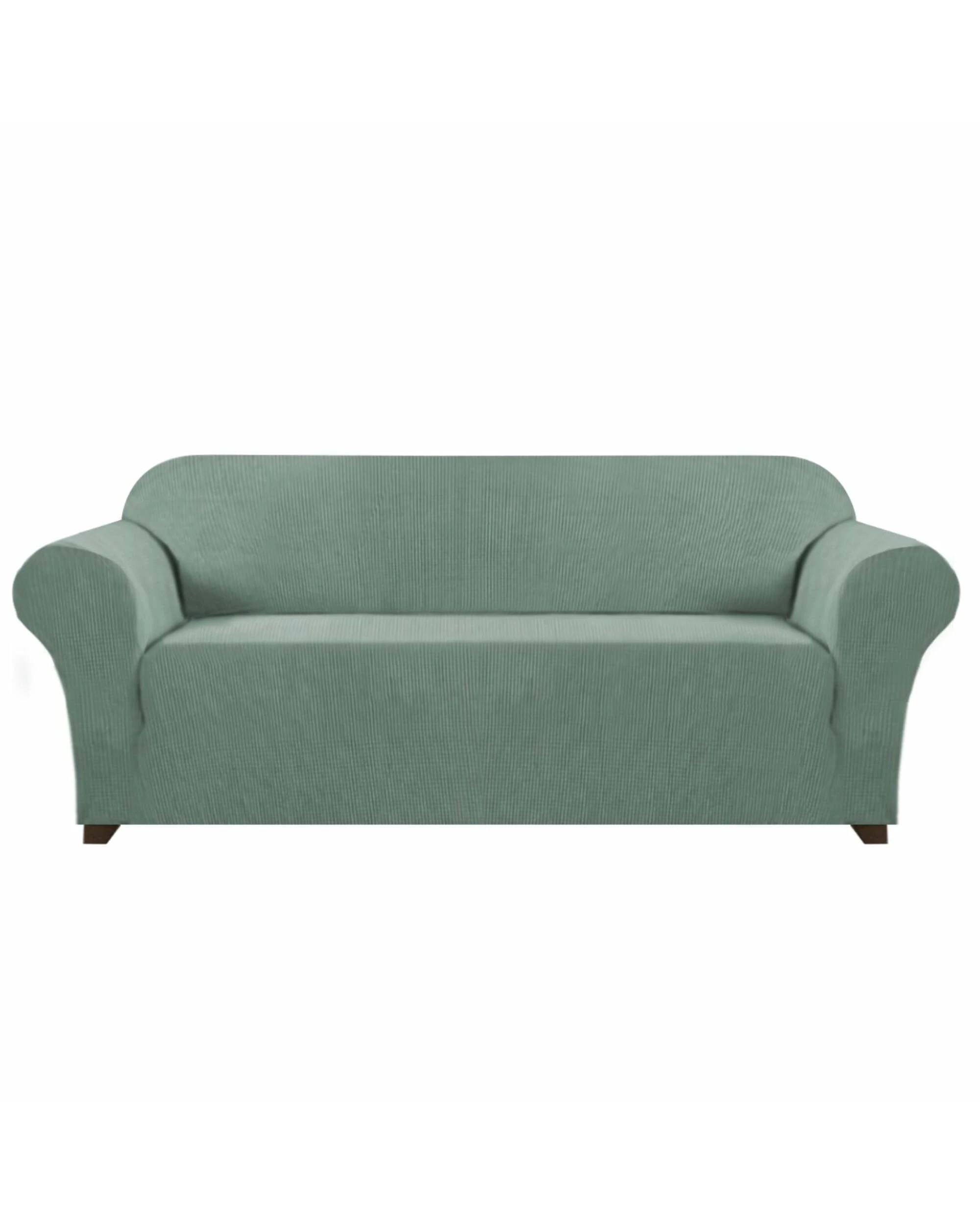 1 Smarcute 3 Seater High Stretch Jacquqard Textured Sofa Cover - Green, 1 of 5