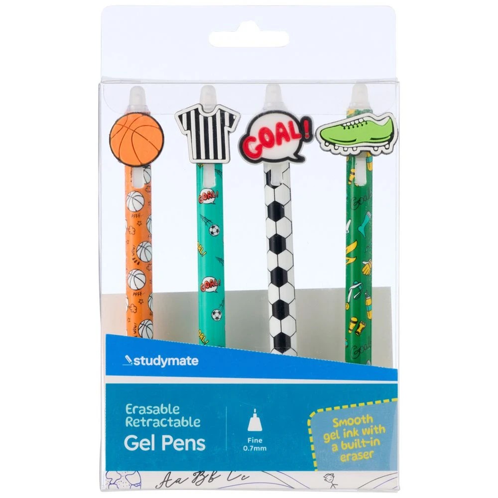 1 Studymate Novelty Erasable Gel Pen Sport 4 Pack, 1 of 5