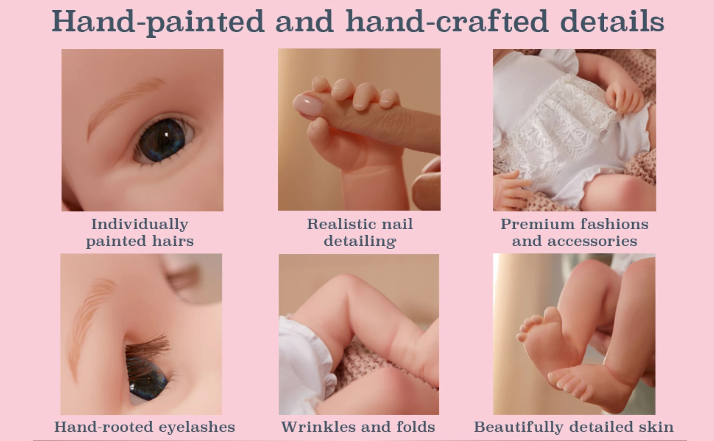 4 BABY born Real Baby Doll Girl , Open Eyes - Assorted - Pink, 4 of 7
