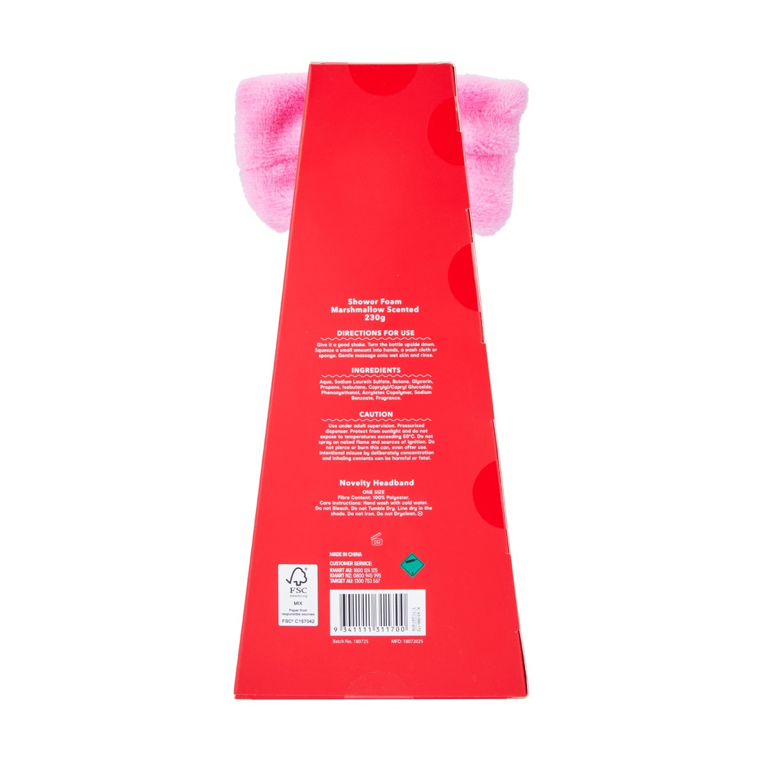 6 OXX Bodycare Whipped Shower Foam and Novelty Headband - Santa, 6 of 6