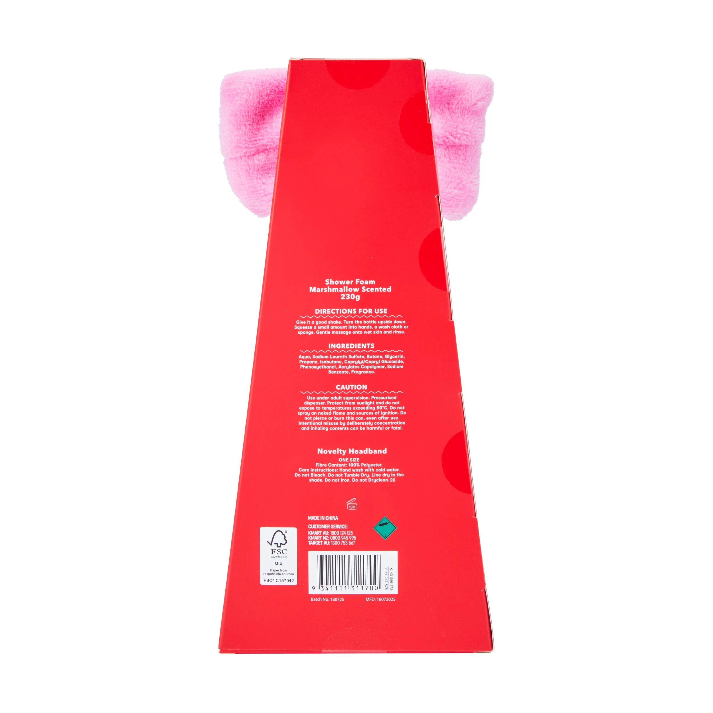 6 OXX Bodycare Whipped Shower Foam and Novelty Headband - Santa, 6 of 6