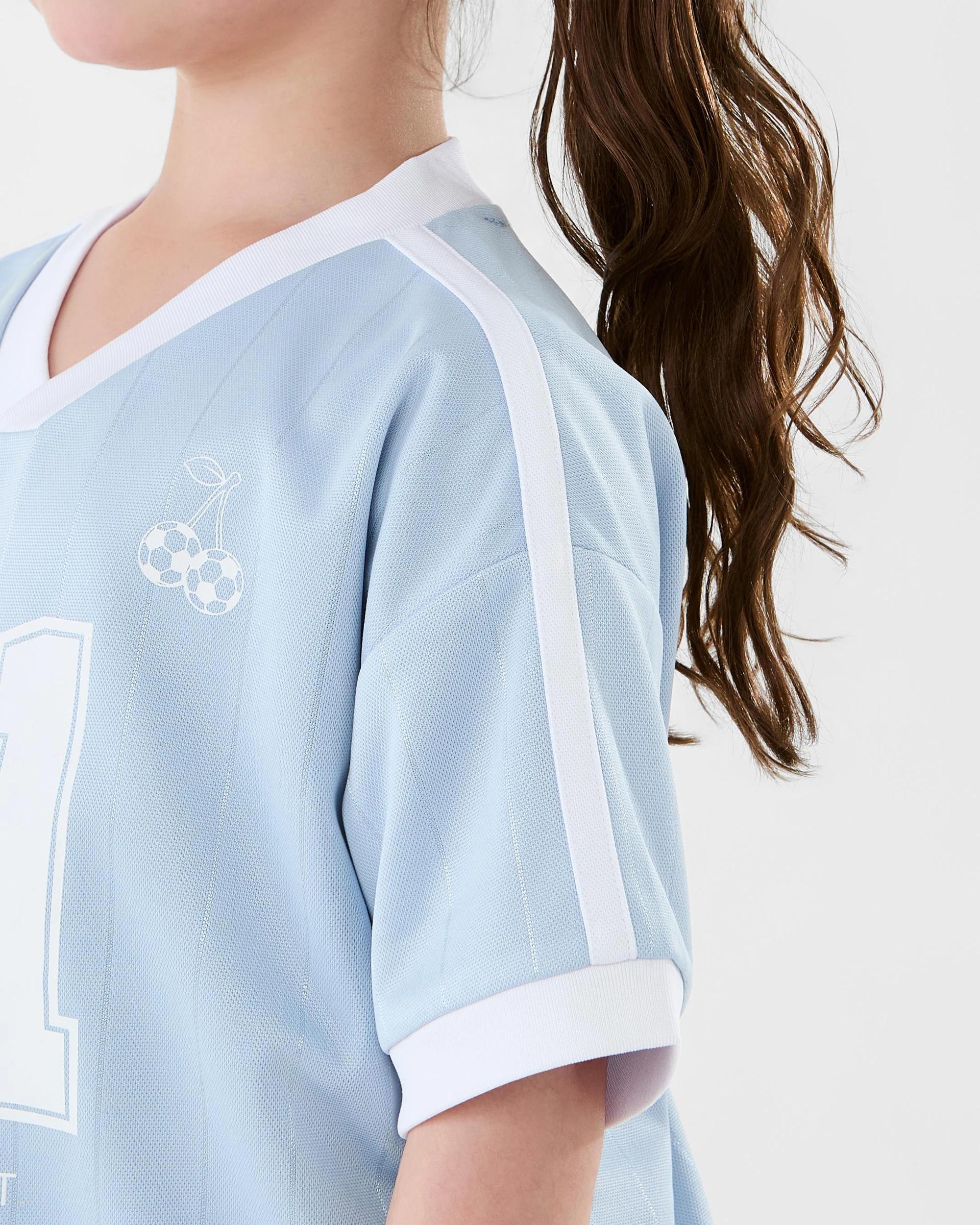 6 Short Sleeve Oversized Sporty T-shirt Blue 01, 6 of 8