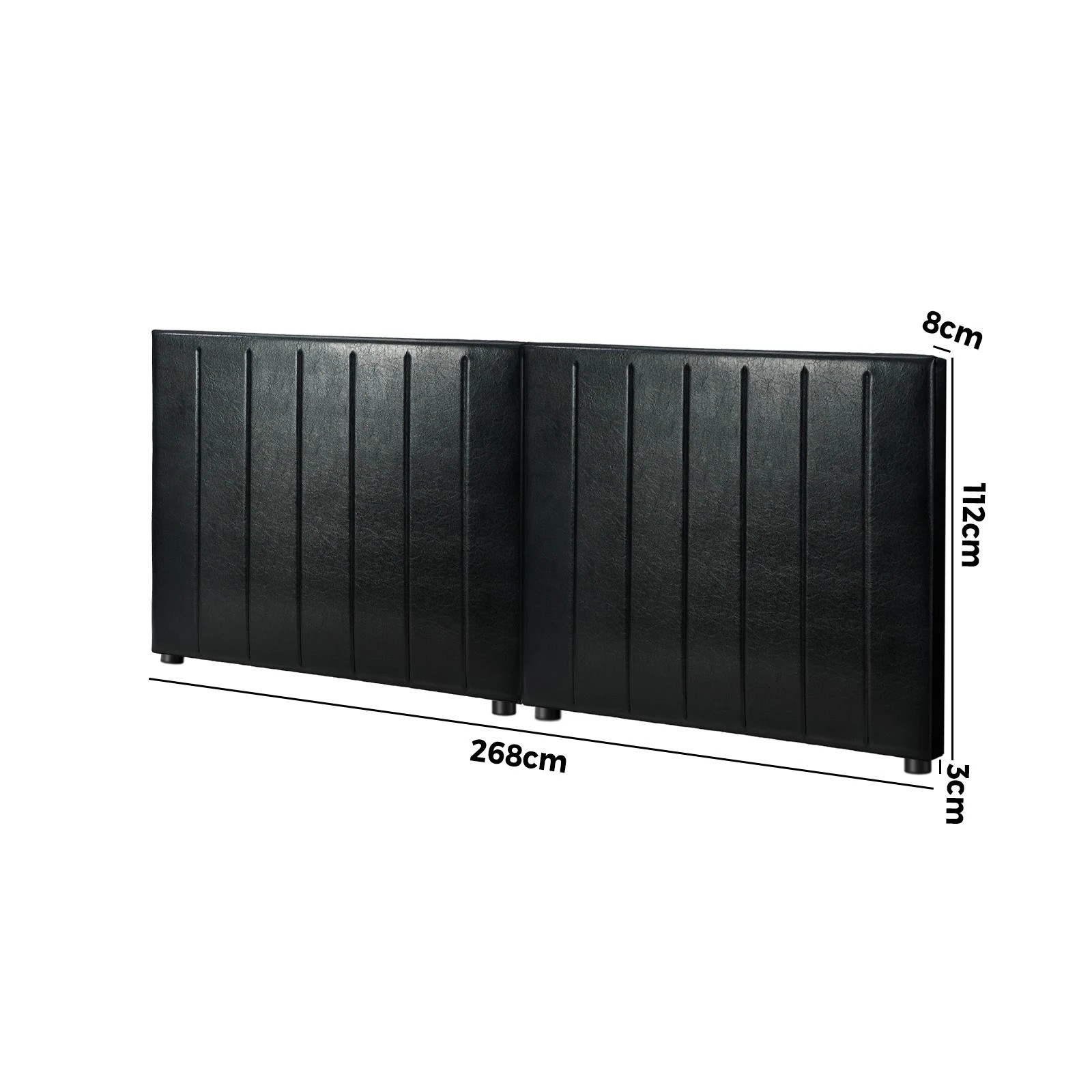 10 Oikiture Bed Frame Headboard Double Queen King Size Head Bedhead
 - Black, 10 of 10
