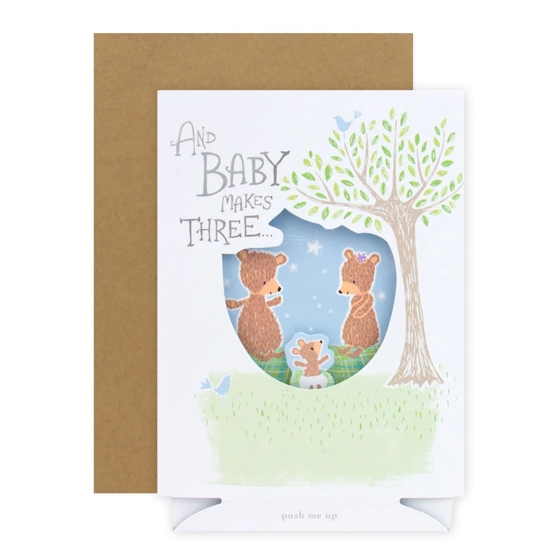 1 Connections from Hallmark 3D Push-Up Baby Celebration Card - Bear Family, 1 of 2
