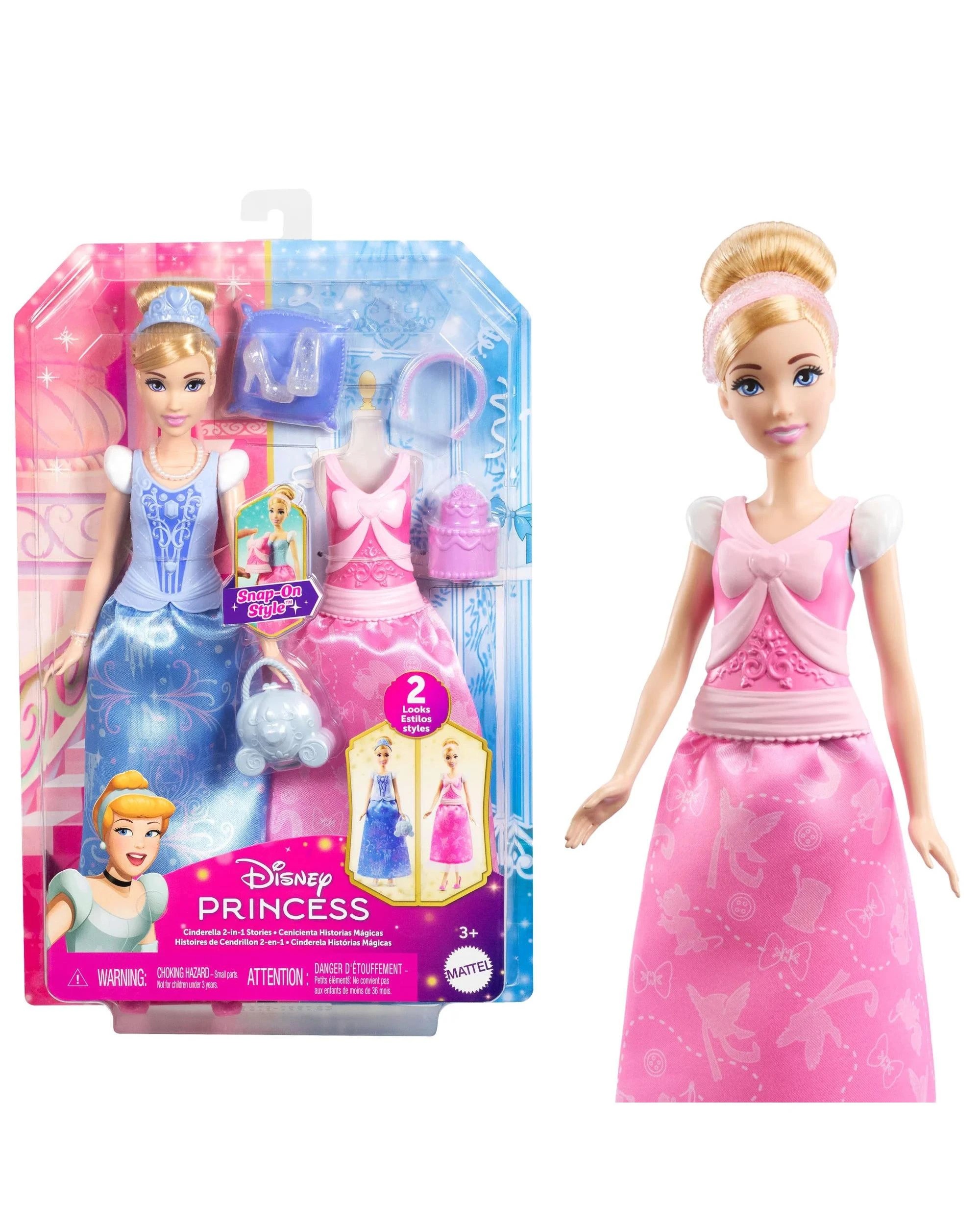 1 Disney Princess 2-in-1 Stories Cinderella Fashion Doll, 1 of 8