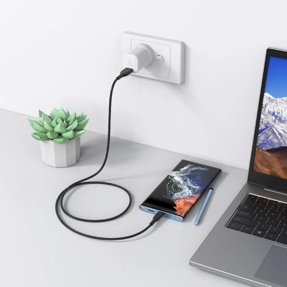 3 Comsol 1.2m GRS USB-A to USB-C Cable Black, 3 of 4