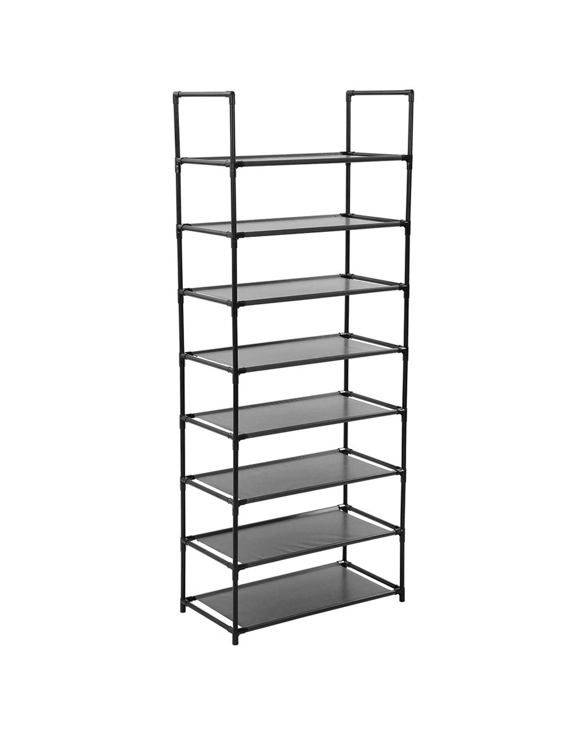 4 Boxsweden 8 Tier Shoe Organiser Durable Sturdy Construction - Black, 4 of 7