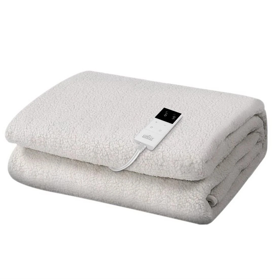 1 Giselle Electric Blanket Fleecy Underlay Single - White, 1 of 7