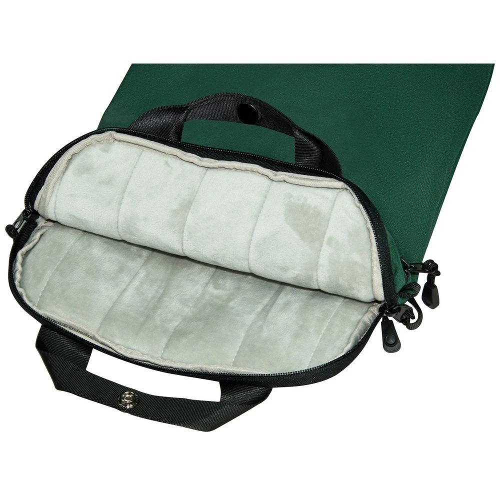 4 Otto Vertical 14" Laptop Sleeve Green w shoulder strap, 4 of 5