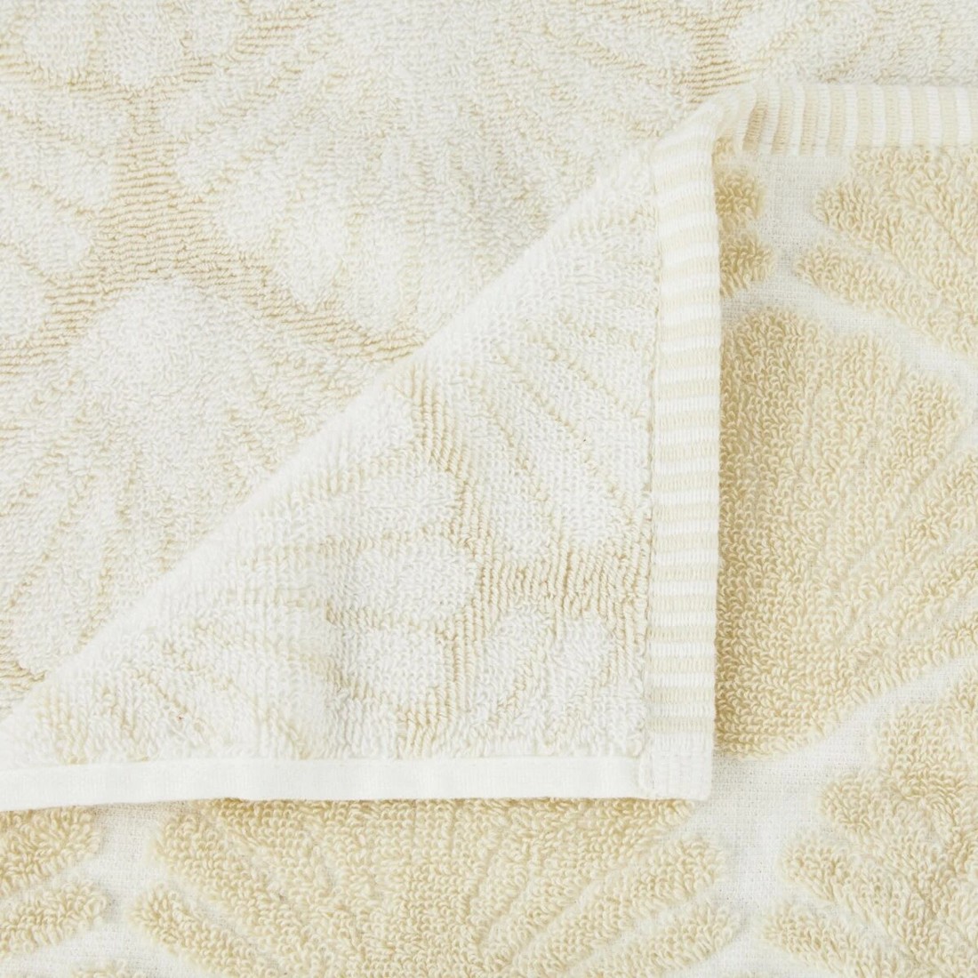 2 Shell Cotton Hand Towel - Beige, 2 of 5