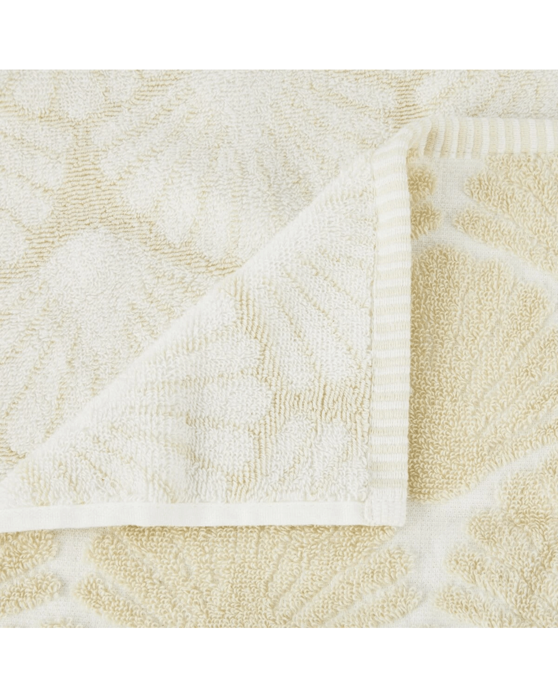 2 Shell Cotton Hand Towel - Beige, 2 of 5