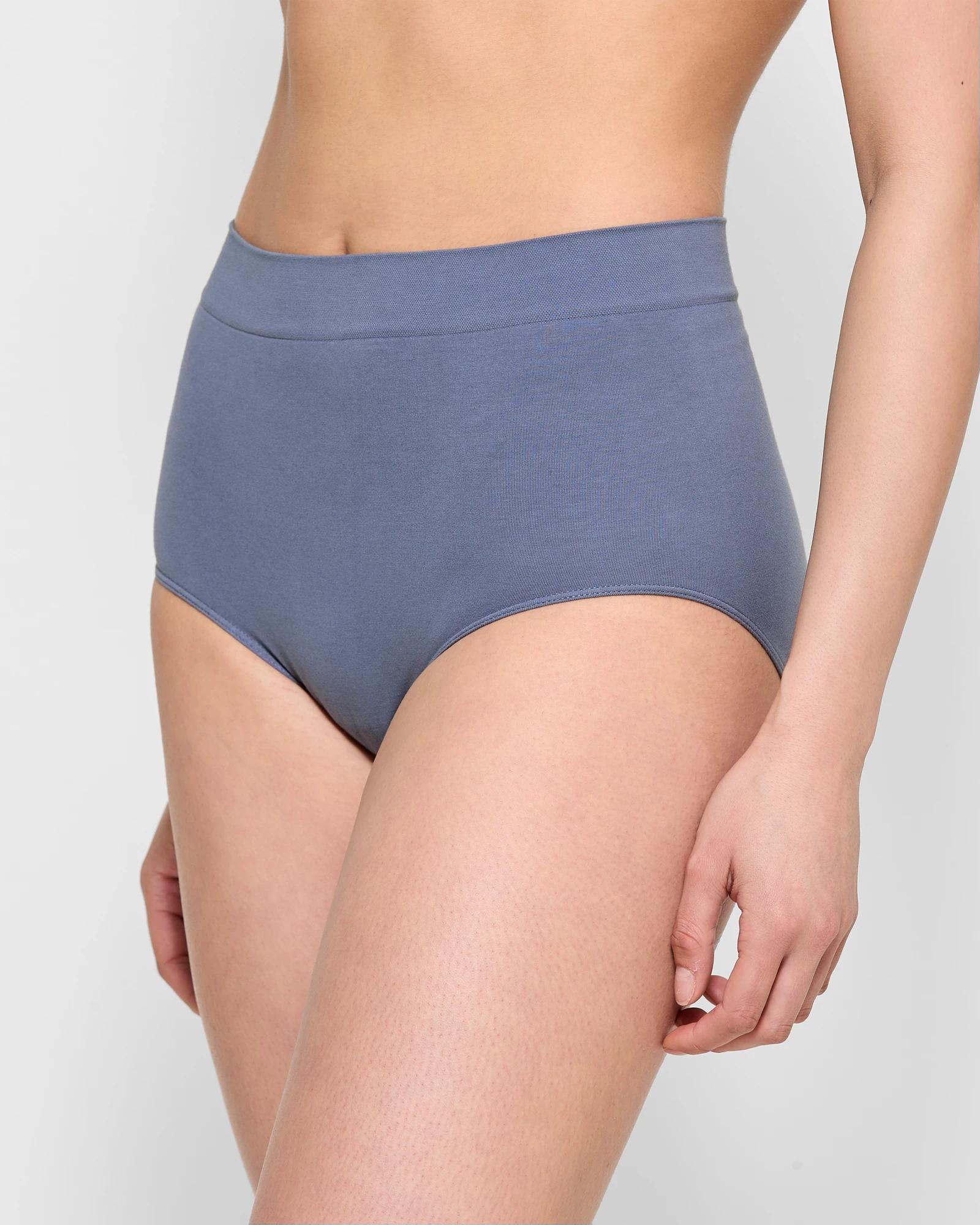 3 Target 2 Pack Cotton Seamfree Full Briefs GREY MARLE/FOLK GREY, 3 of 4