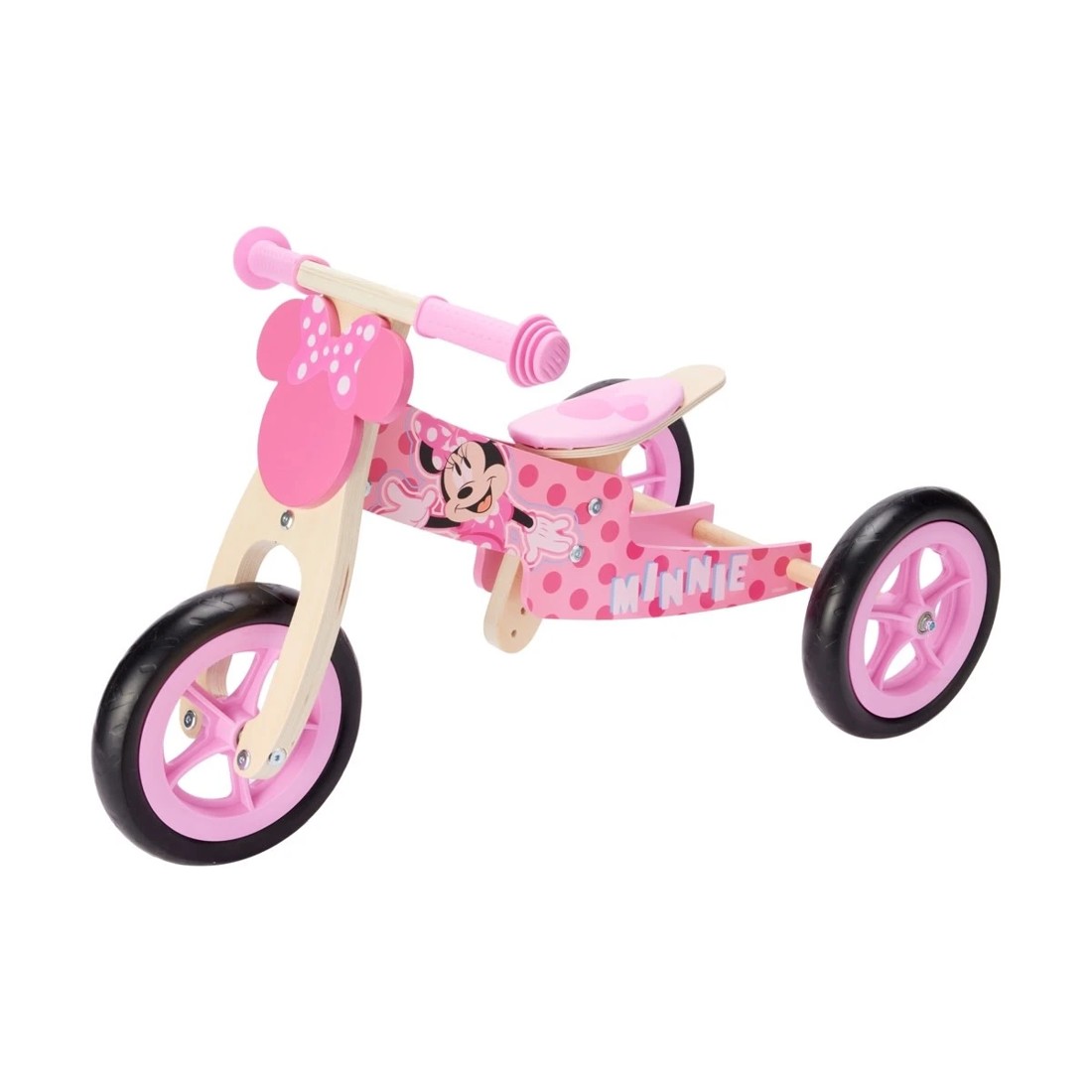 1 2-in-1 Minnie Wooden Balance Bike, 1 of 9