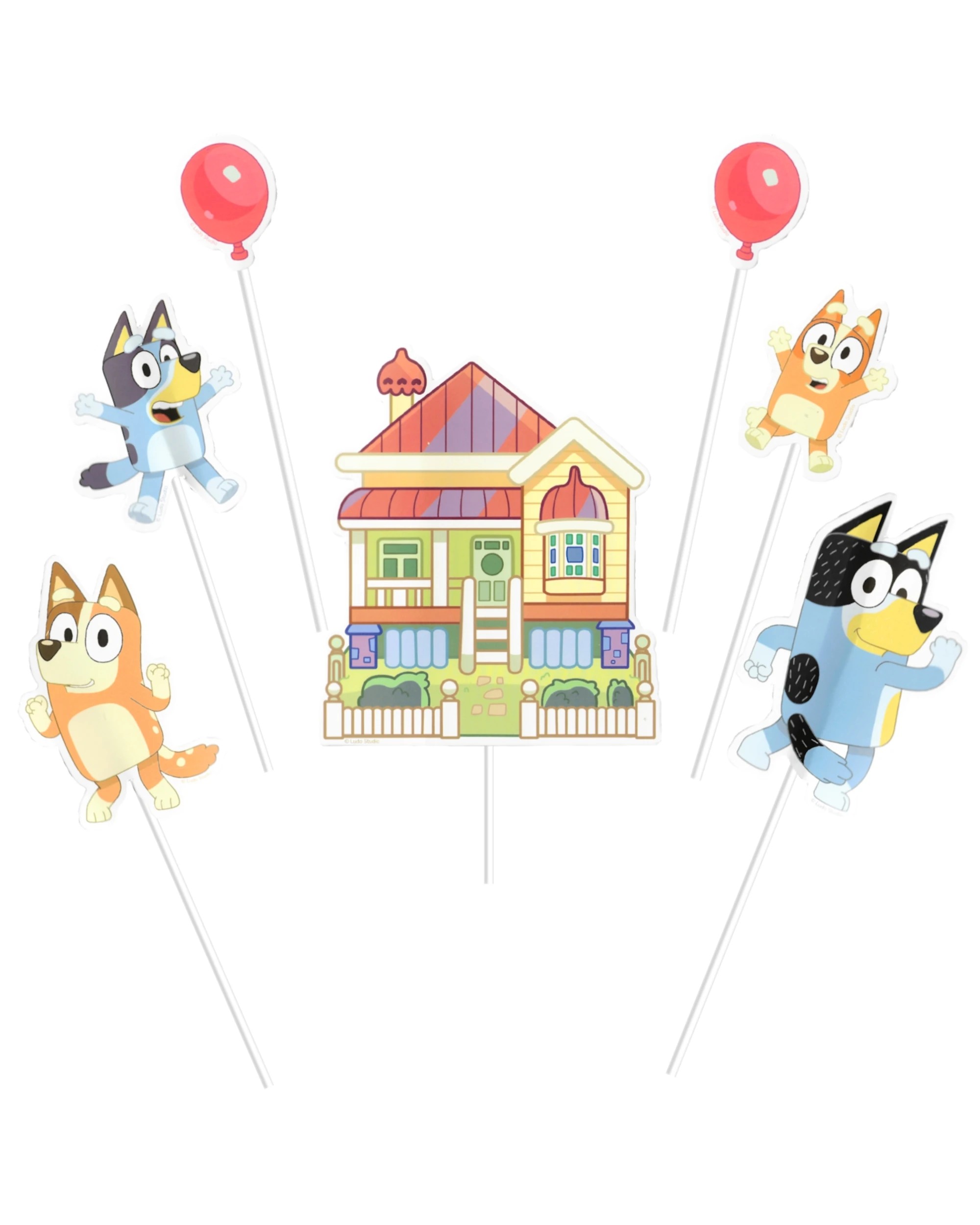 1 CCDS Bluey Cake Toppers Pack of 7 - Multi, 1 of 4