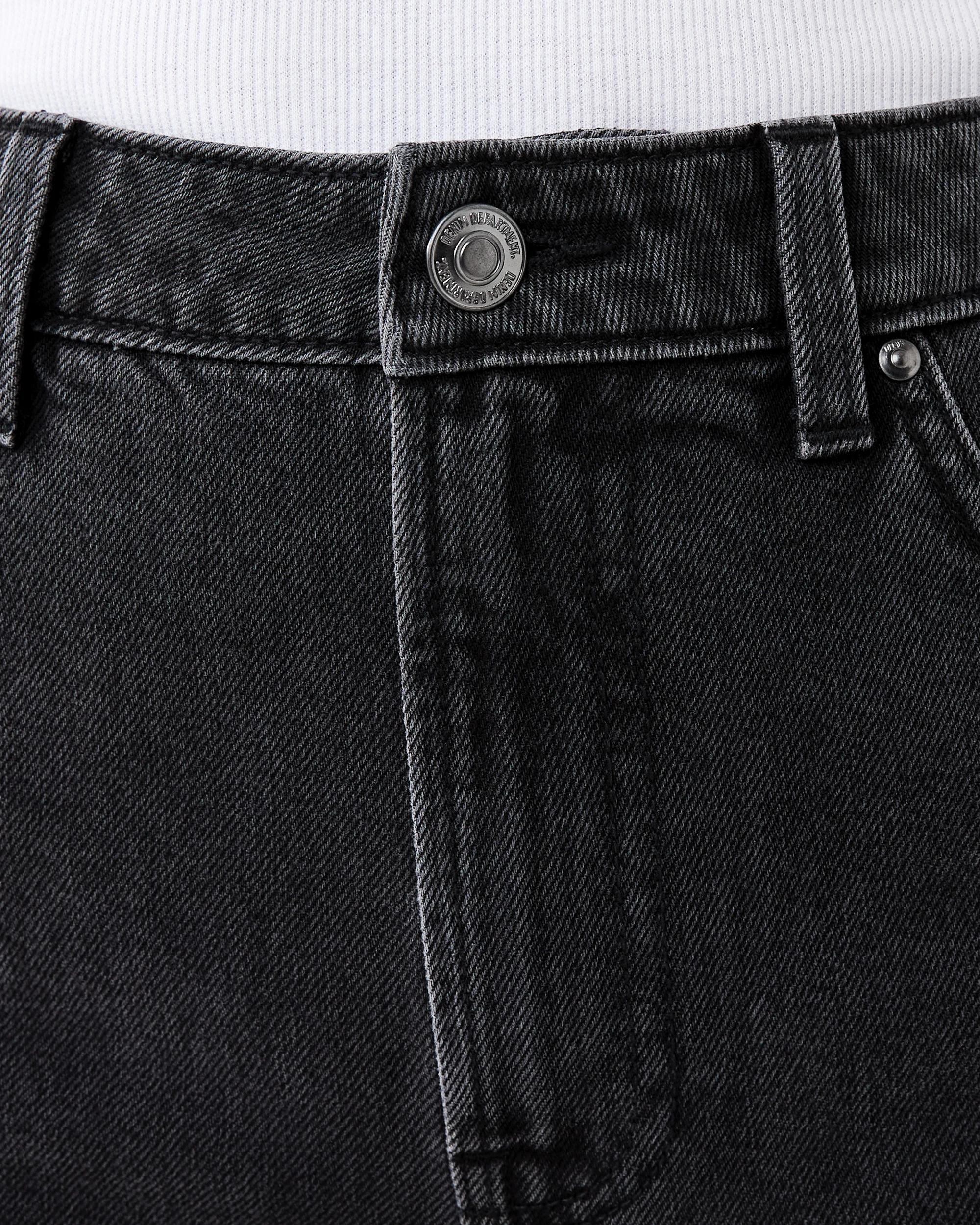 5 Straight Leg Undone Hem Jeans Black Wash, 5 of 9