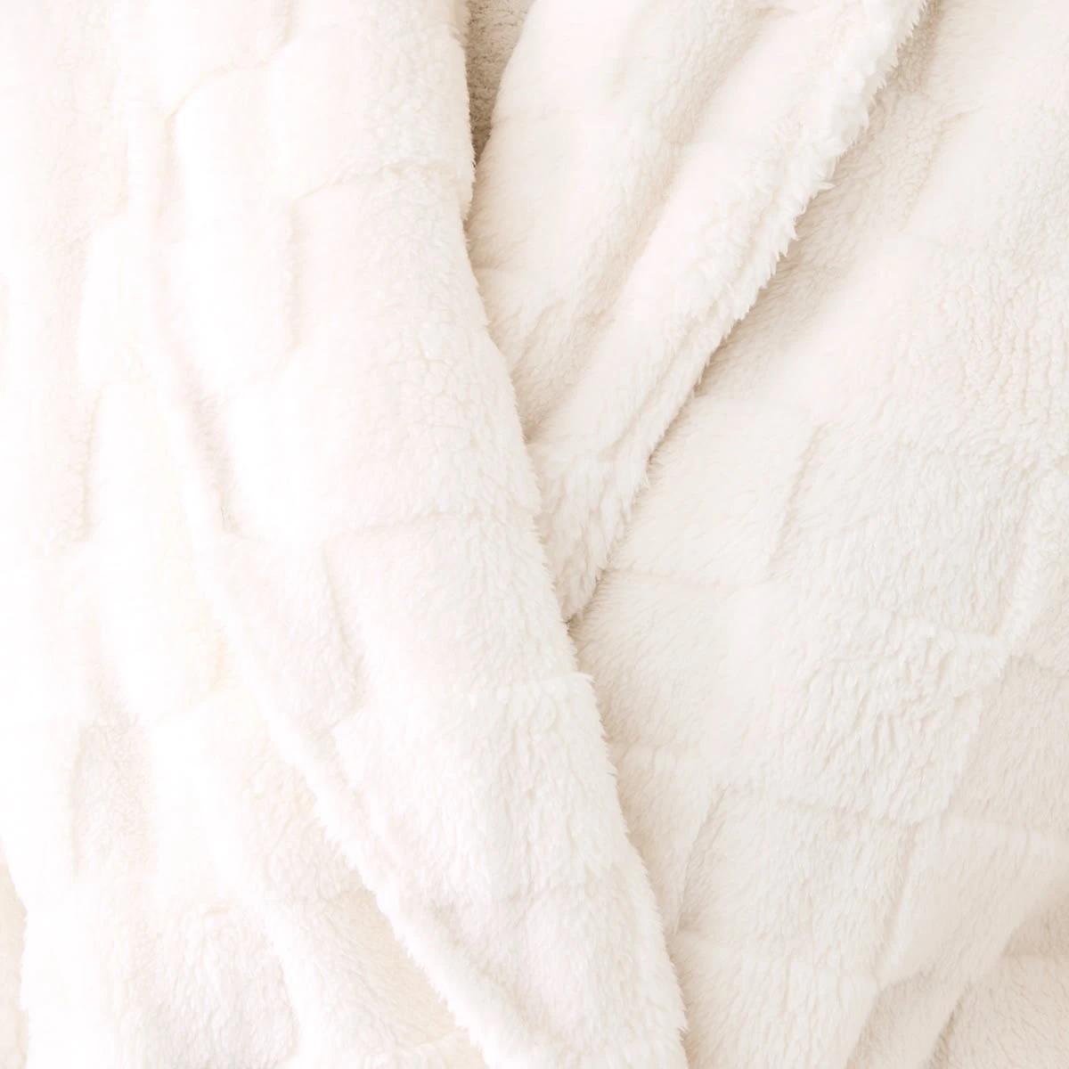 6 Printed Fleece Gown Nat Check, 6 of 8