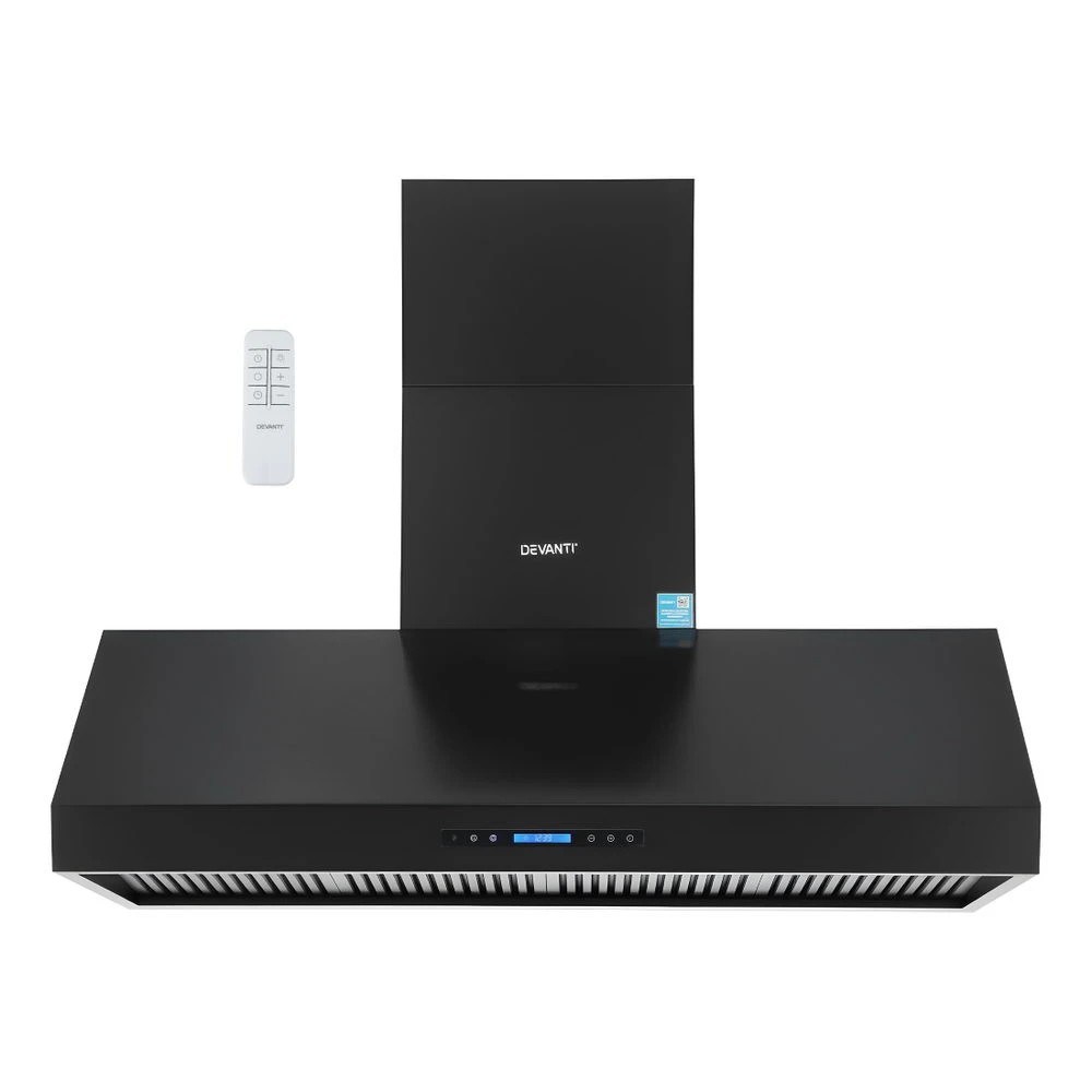 Devanti 1500mm Commercial BBQ Range Hood Dual Motor W/ Remote Control ...