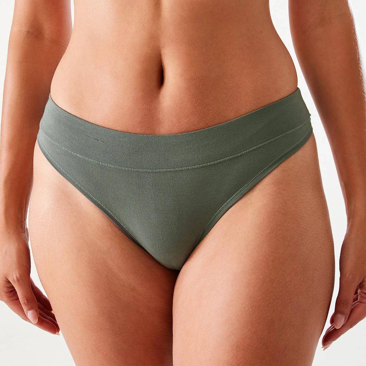 4 3 Pack Bamboo Blend G-String Briefs SMOKY GREEN, SILVER MARLE, SHADOW NAVY, 4 of 8