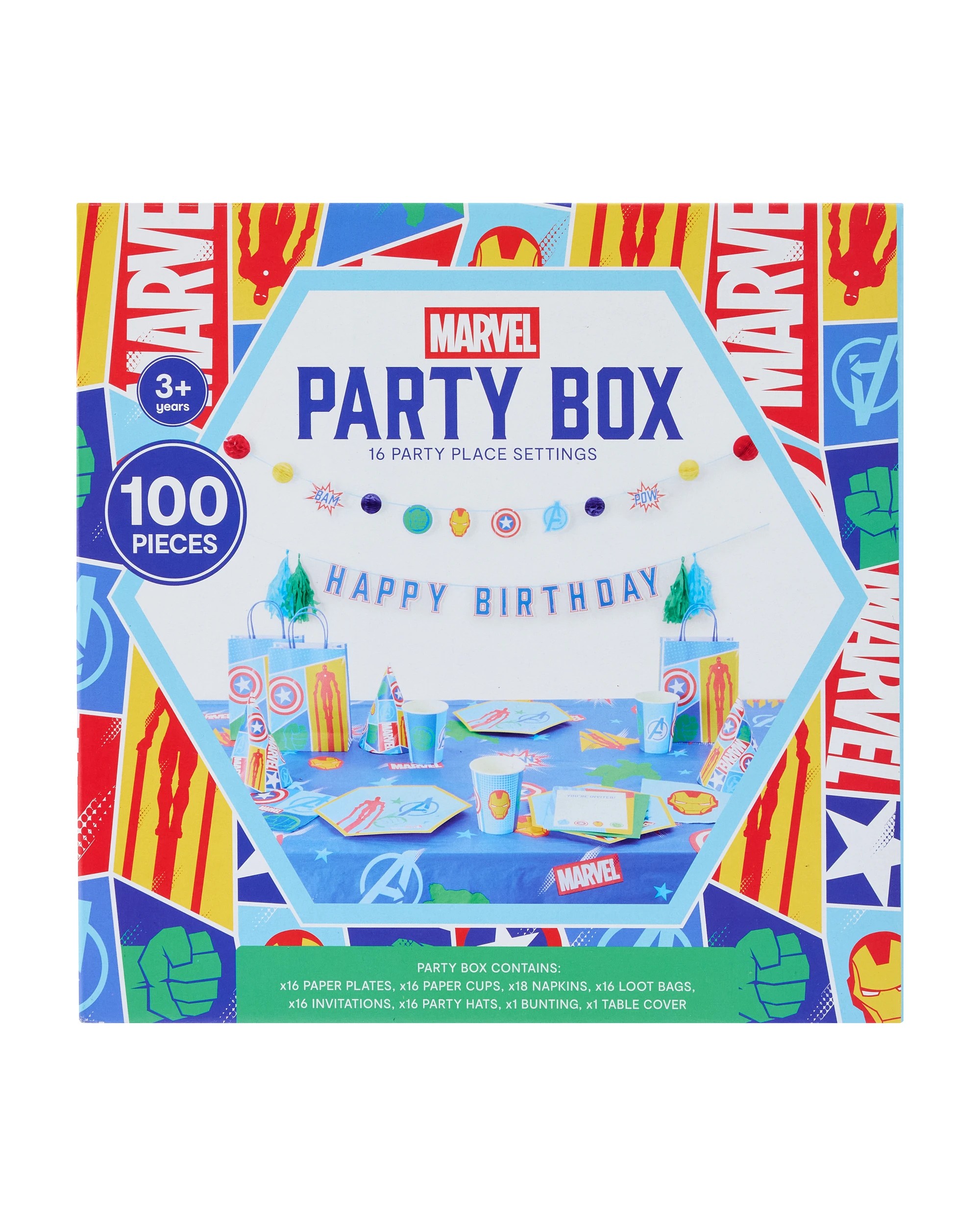 1 100 Piece Marvel Party Box, 1 of 9