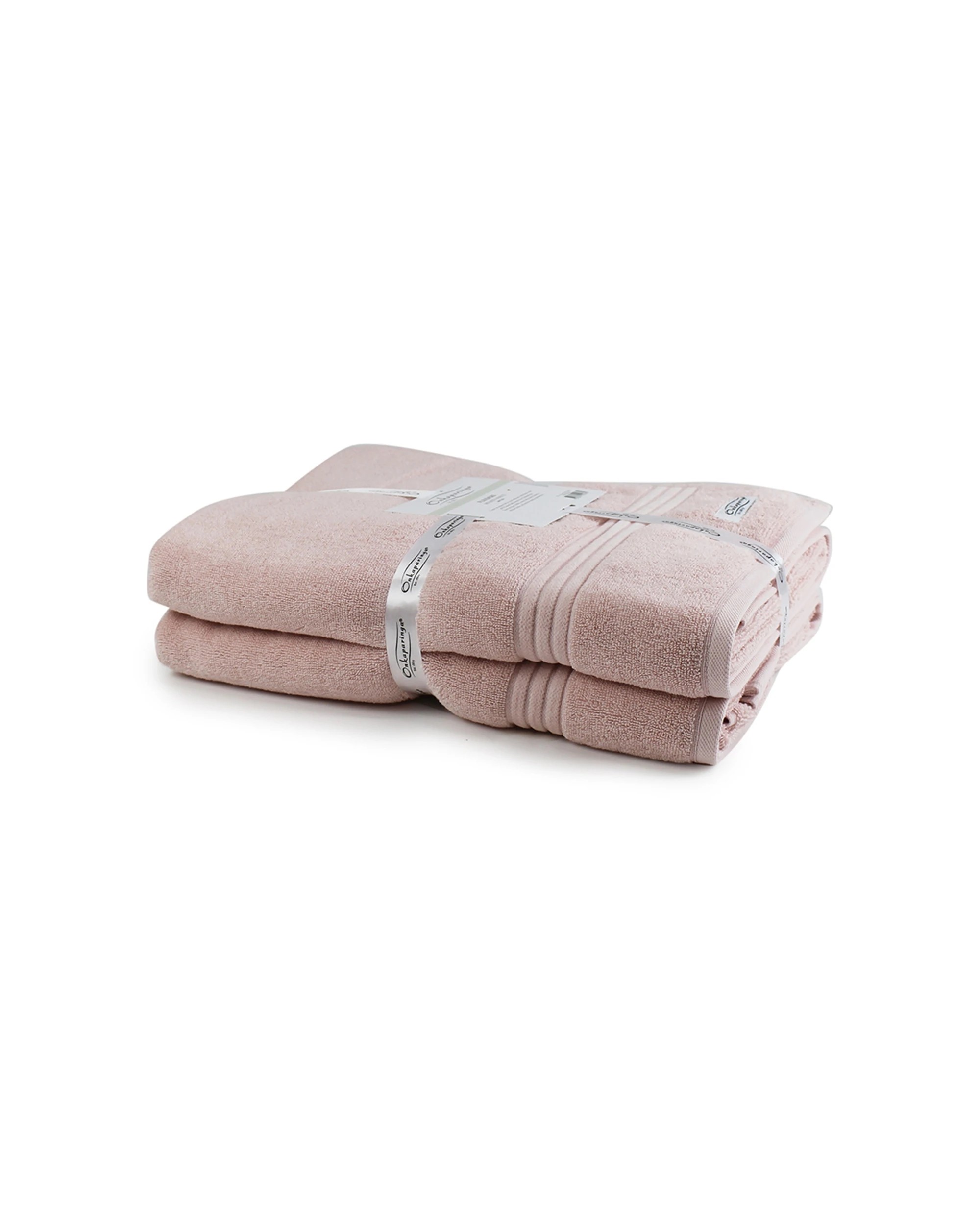 2 Onkaparinga 2pc Flinders Cotton Bath Sheets 90x167cm 600gsm.
 - Pink, 2 of 3