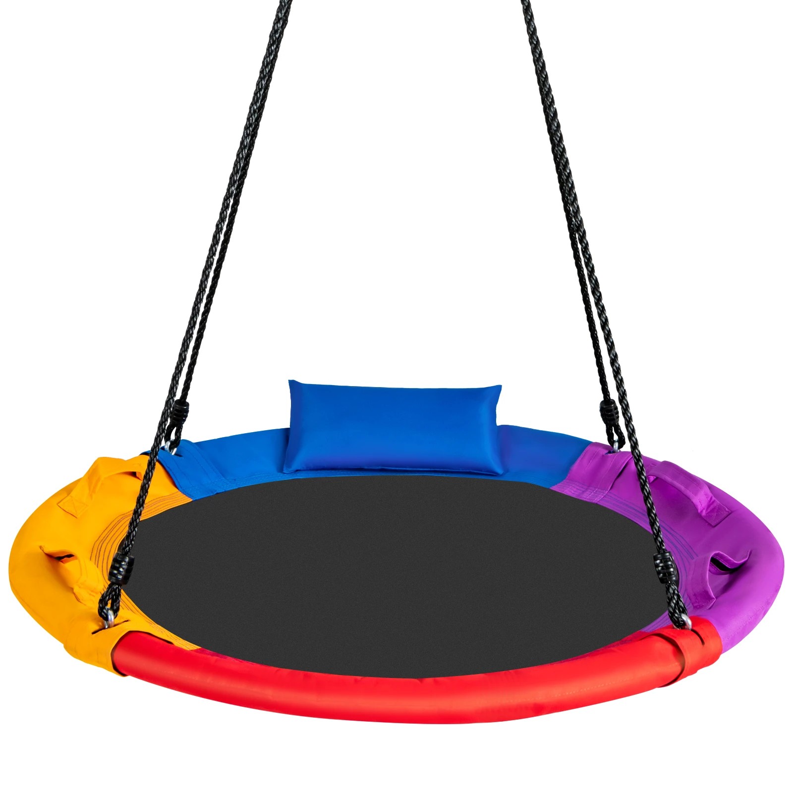 1 Costway 100cm Tree Swing Seat Flying Saucer Hammock, 1 of 2