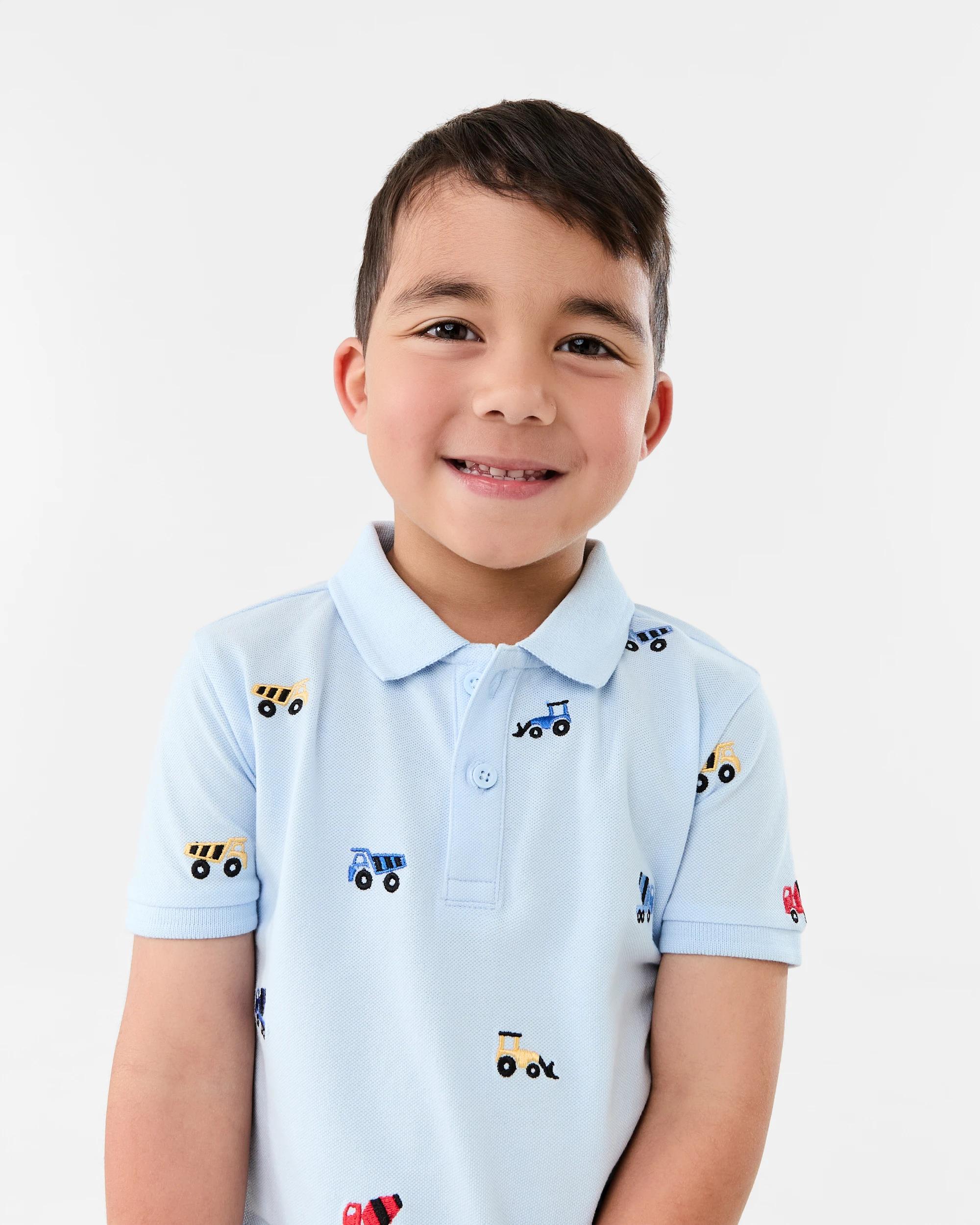 3 Embroidery Polo T-shirt Blu Digger, 3 of 7
