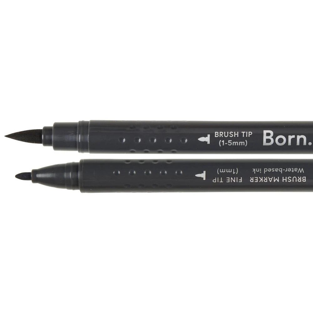 2 Born Professional Brush Dual-Tip Marker Light Grey N45, 2 of 4