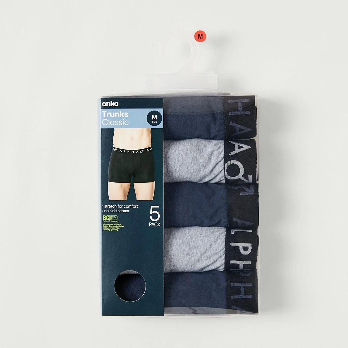 7 5 Pack Plain Trunks NAVY GREY, 7 of 7