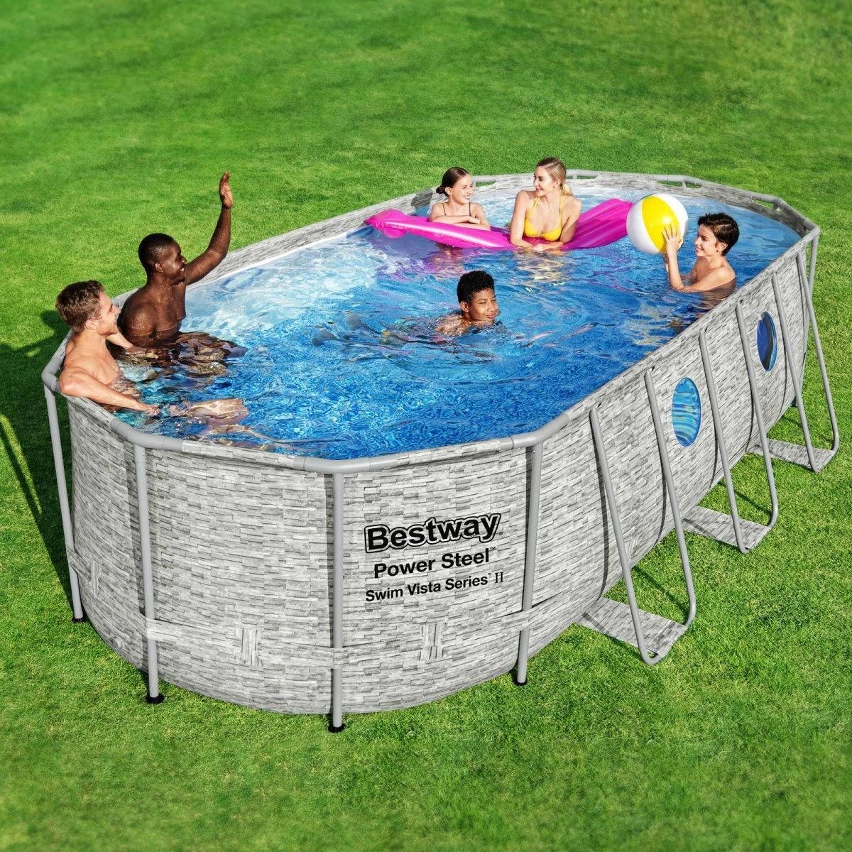 3 Bestway Steel Frame Above Ground Swimming Pool Filter Pump 5.49 x 2.74 x 1.22M, 3 of 6