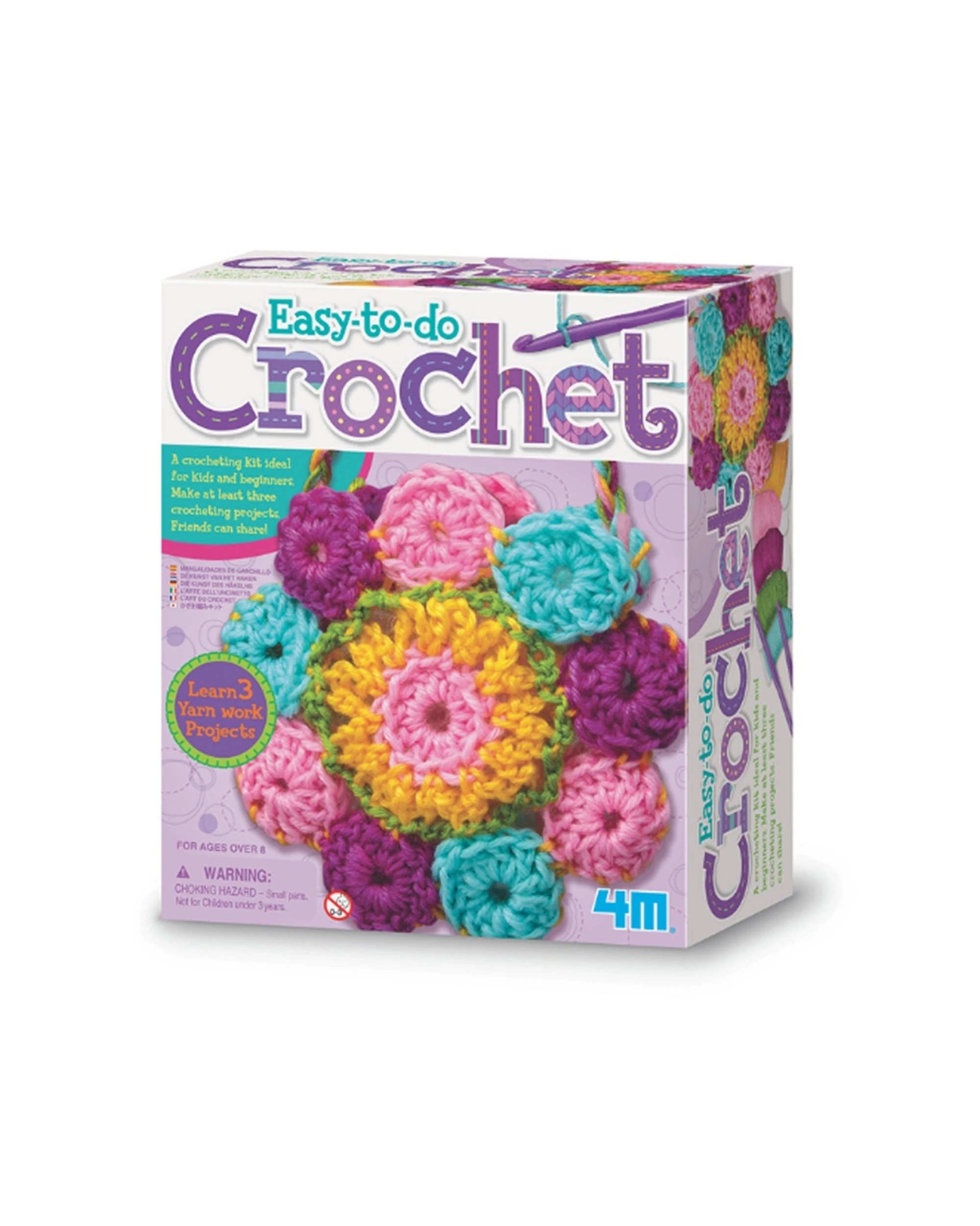 1 4M Easy-To-Do Crochet Kit DIY Craft Beginners Kids Children Activity Fun - Multi, 1 of 3