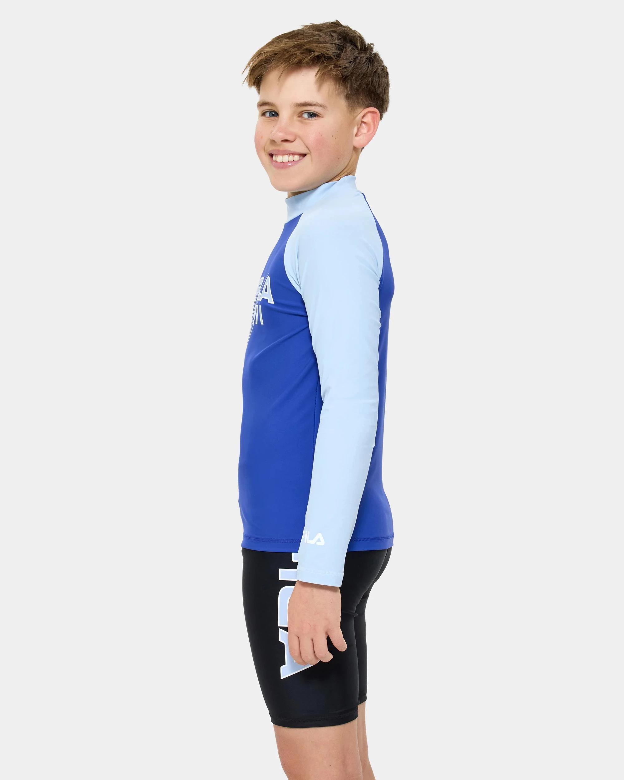 3 Fila Rocco Long Sleeve Swim Rashie BLUE, 3 of 7