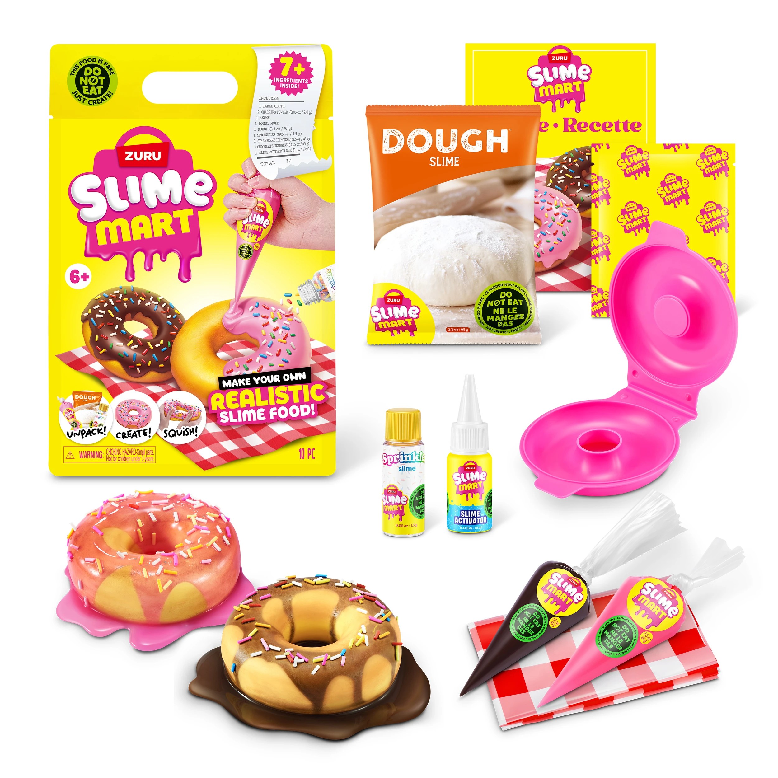 3 10 Piece Zuru Slime Mart Make Your Own Realistic Slime Food Playset - Donut, 3 of 9