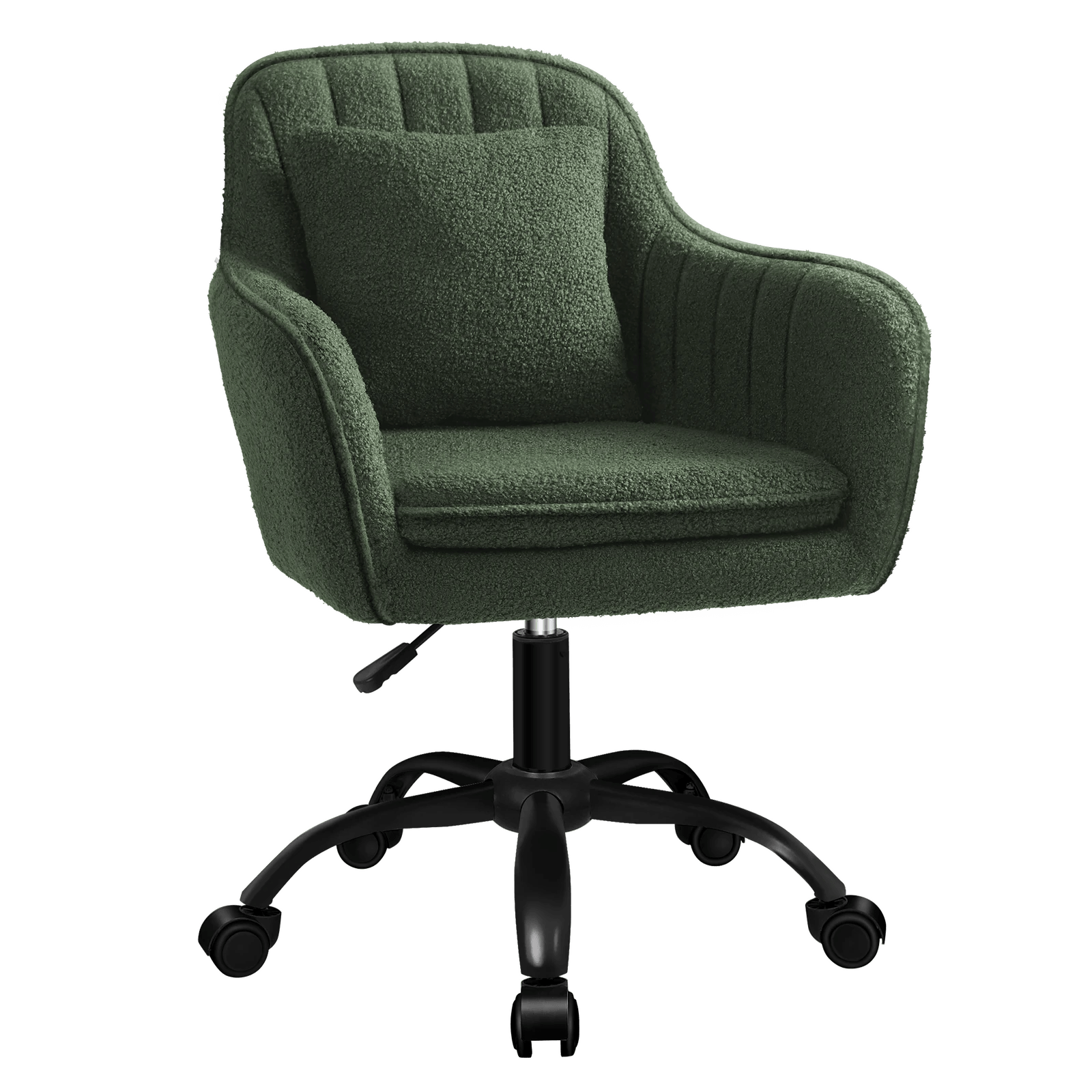 1 Alfordson Boucle Office Chair Computer Swivel Armchair Work Adult Kids - Green, 1 of 10