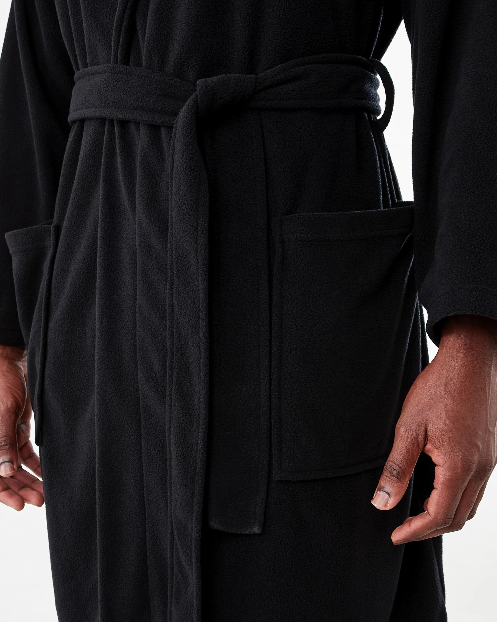 8 Polar Fleece Gown Black, 8 of 8