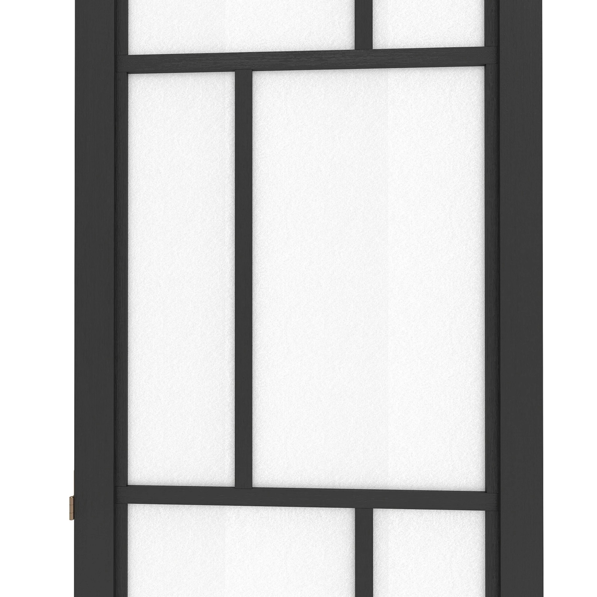 4 Levede 6 Panel Room Divider Folding Partition Freestanding Screen Wooden - Black, 4 of 9