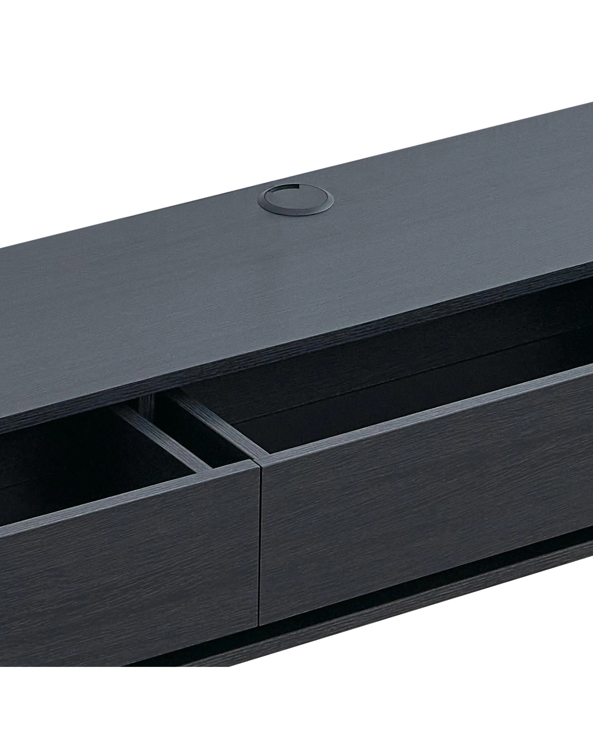 4 Kodu Wall Mount Entertainment TV Unit Floating 3 Drawers 180cm - Black, 4 of 6