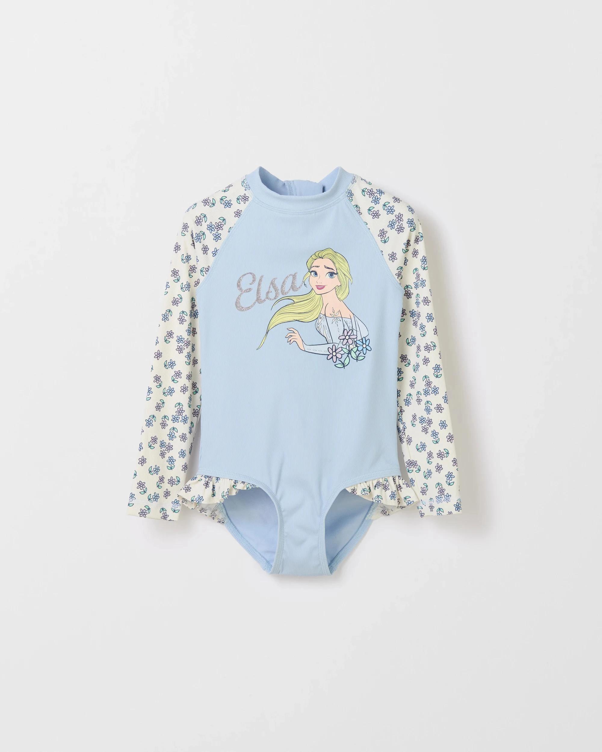 1 Disney Frozen Swim Surfsuit BLUE, 1 of 2