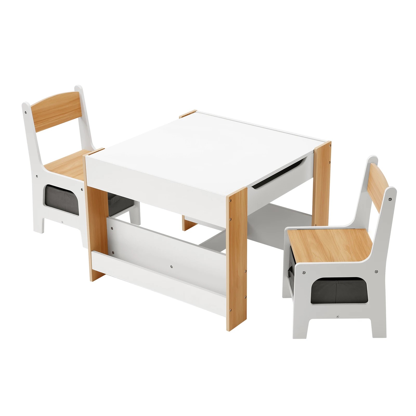 4 Kidbot 4 IN 1 Kids Table and Chairs Set Childrens Activity Centre, 4 of 10