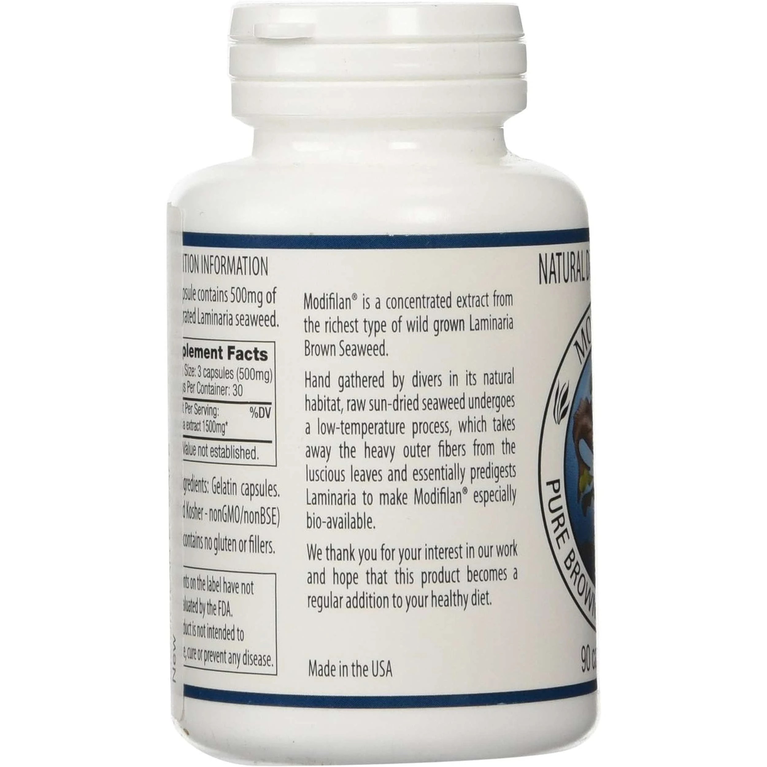 3 Modifilan Pure Brown Seaweed Extract 500mg 90c, 3 of 3