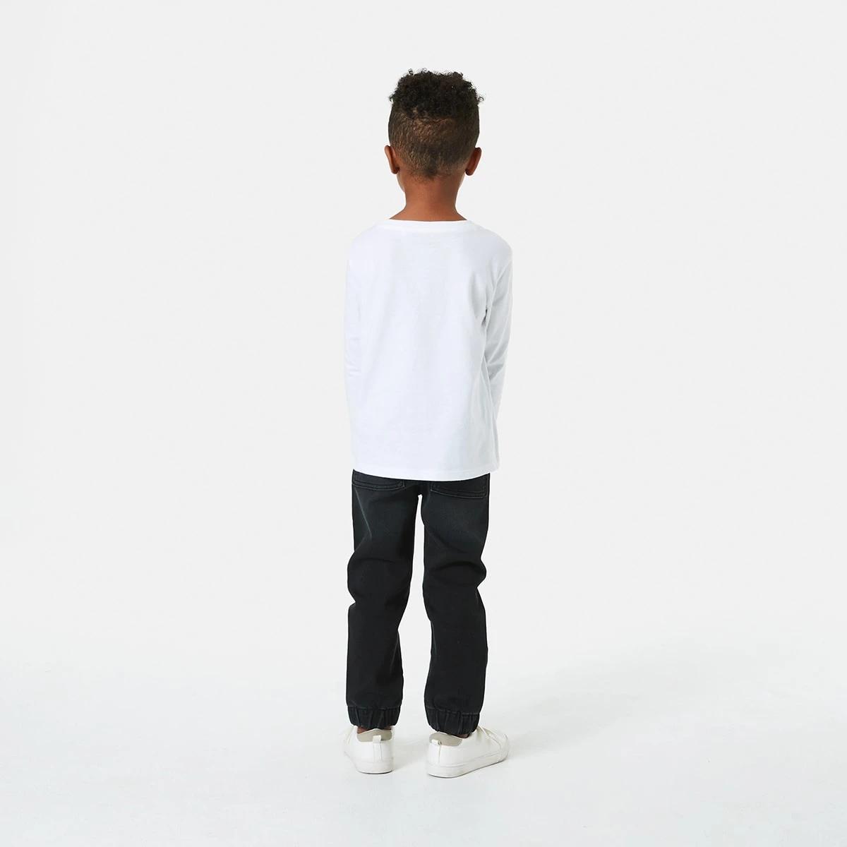 6 Knit Denim Jogger Jeans Black Wash, 6 of 8