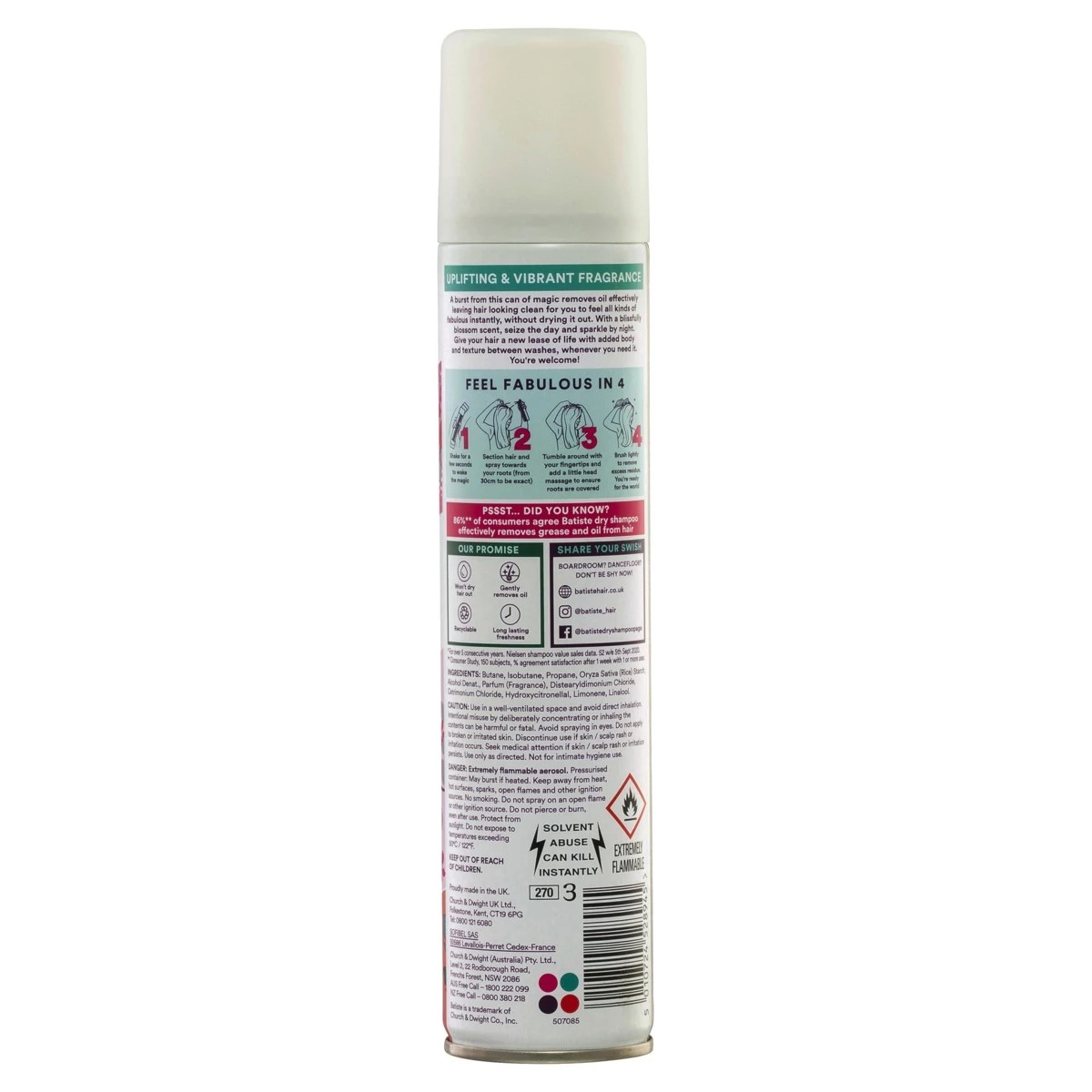 2 Batiste Eden Bloom Dry Shampoo 200ml - Blissful Blossom, 2 of 6