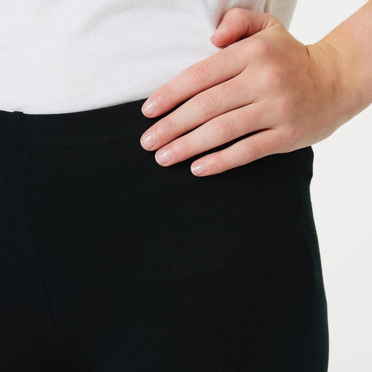 3 Plain Full Length Leggings BLACK, 3 of 8