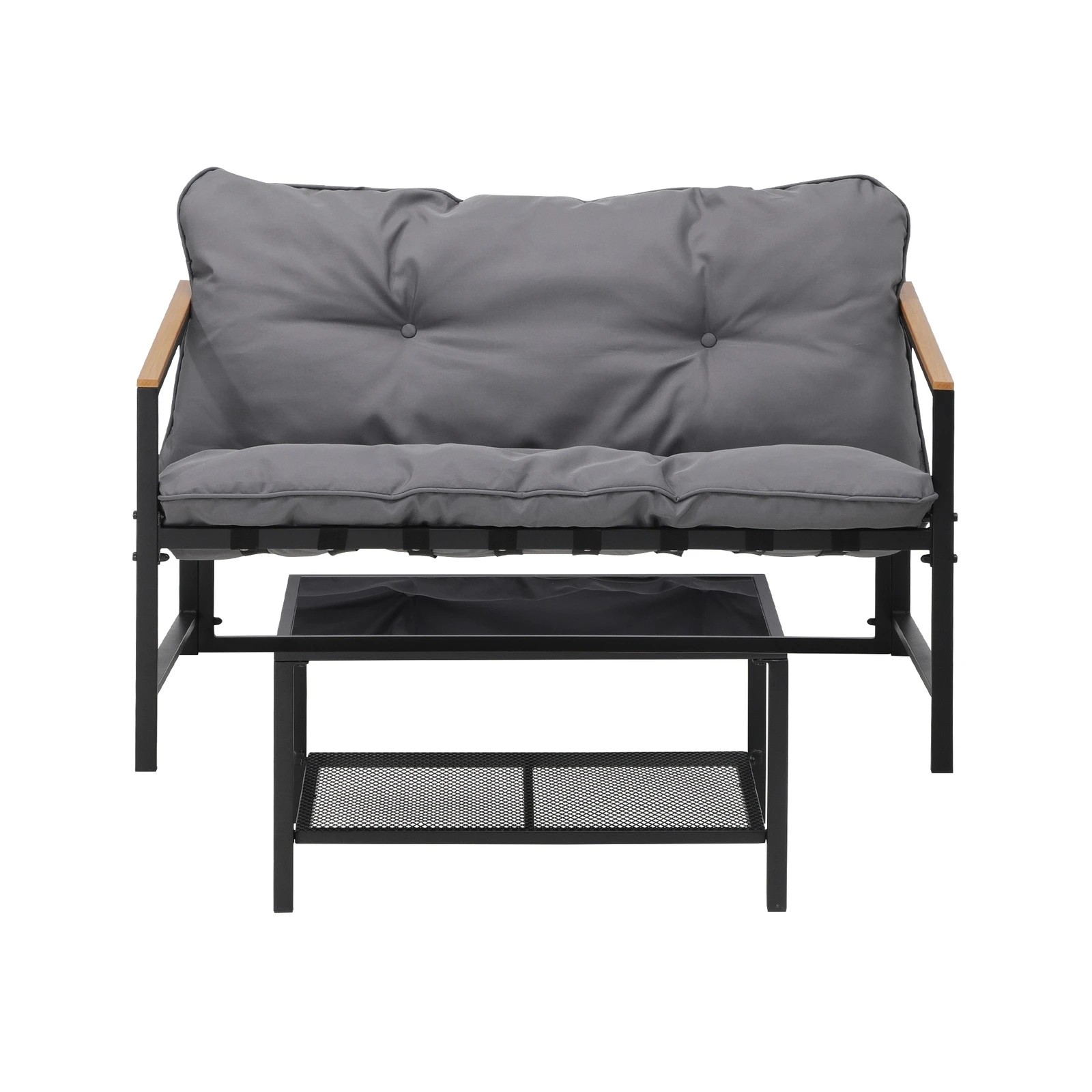 6 Livsip 2 Piece Outdoor Patio Sofa Set Garden Lounge Setting Furniture
 - Multi, 6 of 10