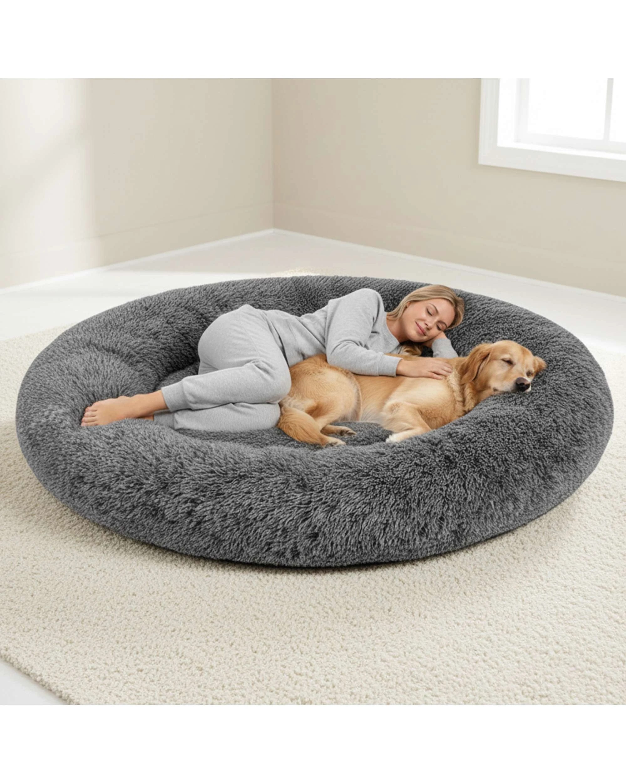 2 Advwin Extra Large Human Size Dog Bed Pet Bed, 2 of 8