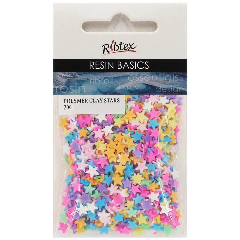 1 Ribtex UV Resin Polymer Clay Stars, 1 of 2
