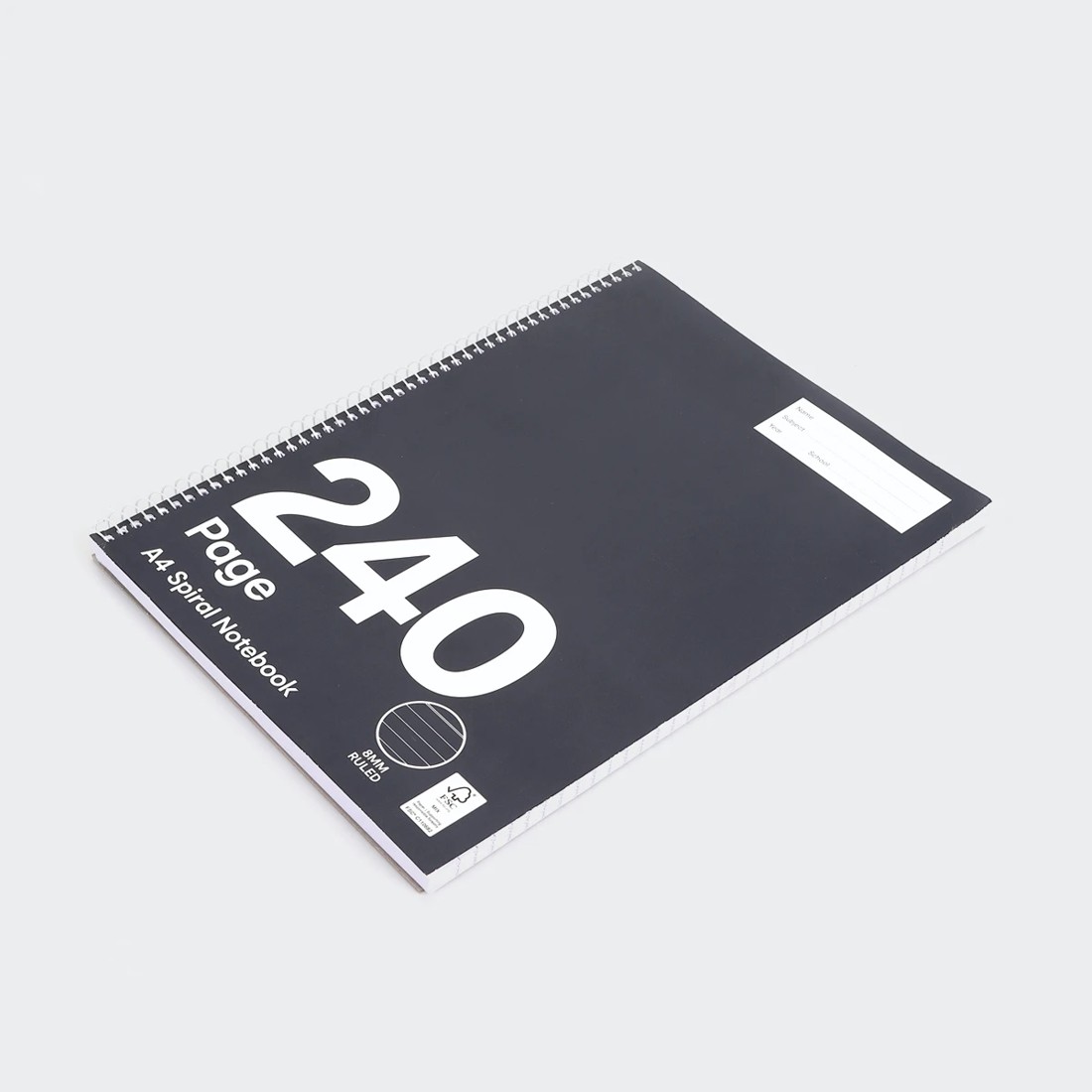 2 240 Page A4 Spiral Notebook - Black and White, 2 of 5