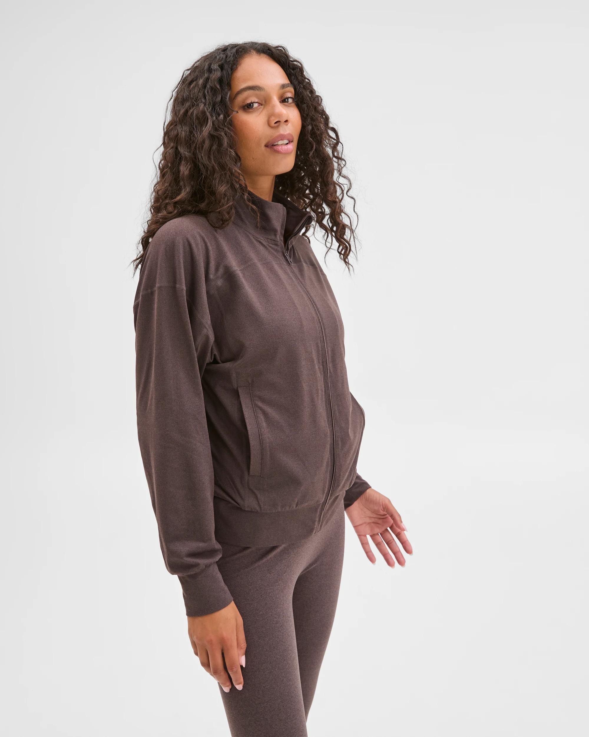 5 Target Active Active Studio Luxe Zip Through Jacket COCOA MARLE, 5 of 6
